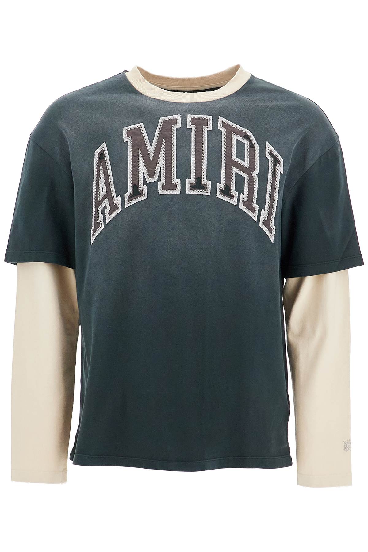 Amiri Vintage Long Sleeve T-Shirt with Varsity Logo Patch image 0