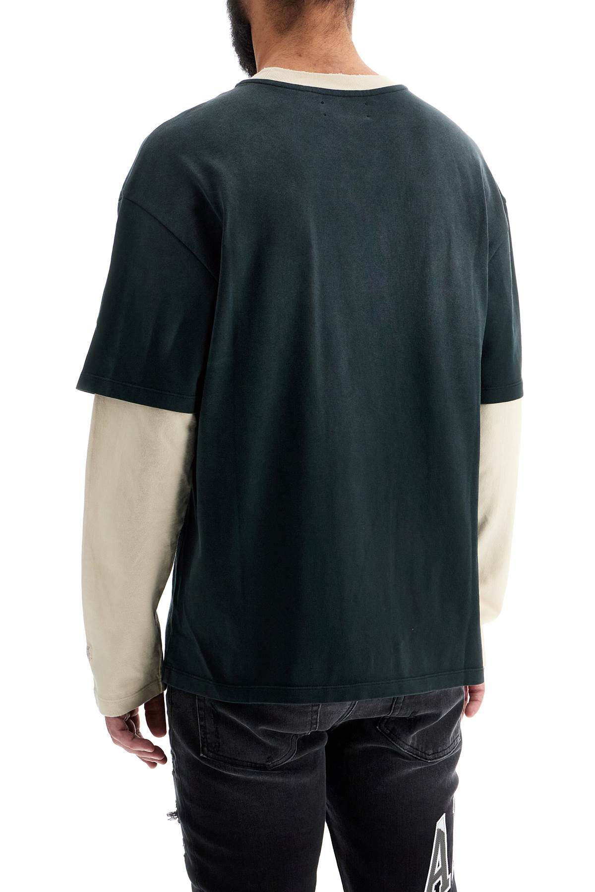 Amiri Vintage Long Sleeve T-Shirt with Varsity Logo Patch image 2