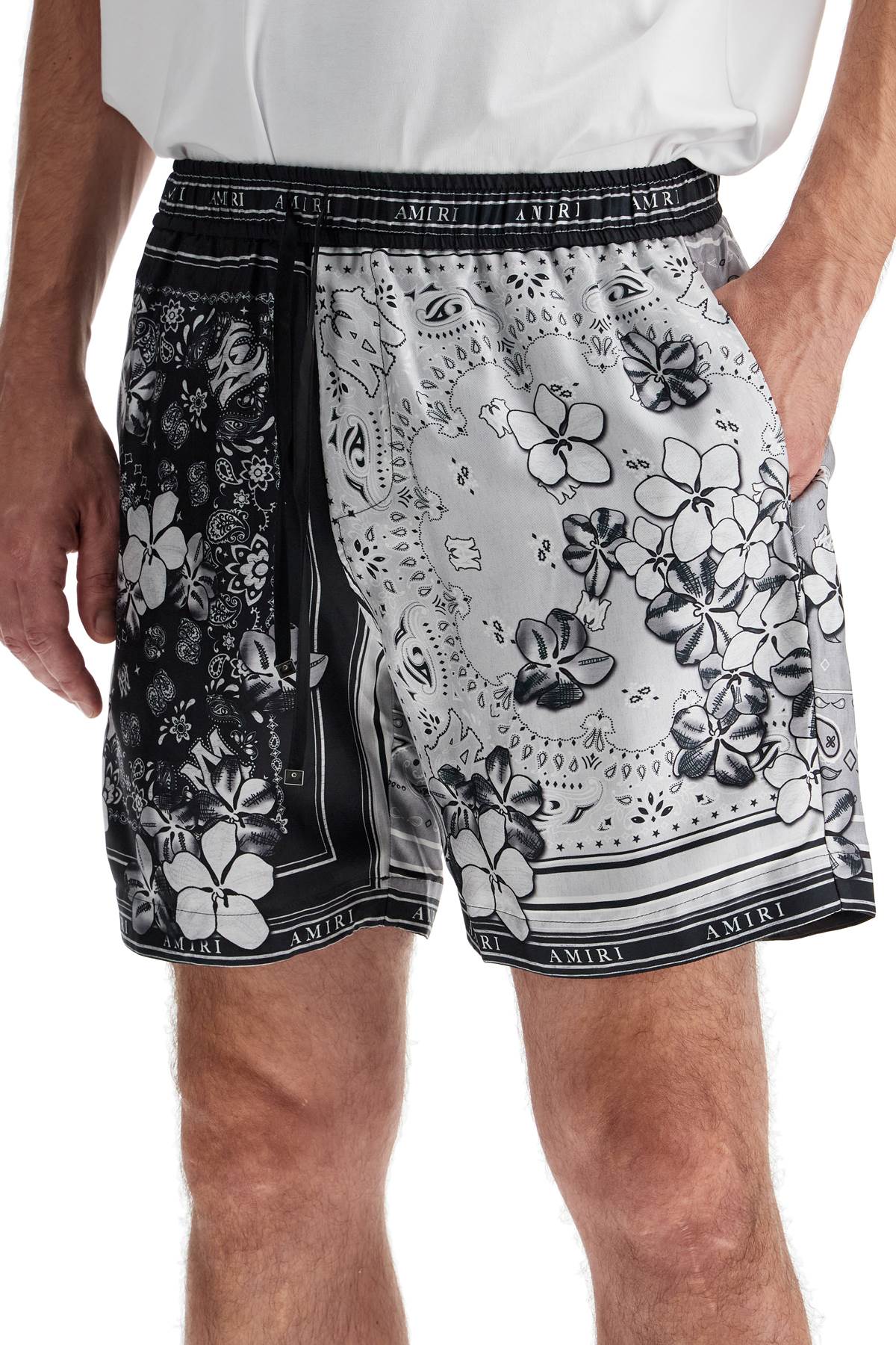 Amiri silk bandana print bermuda shorts image 3