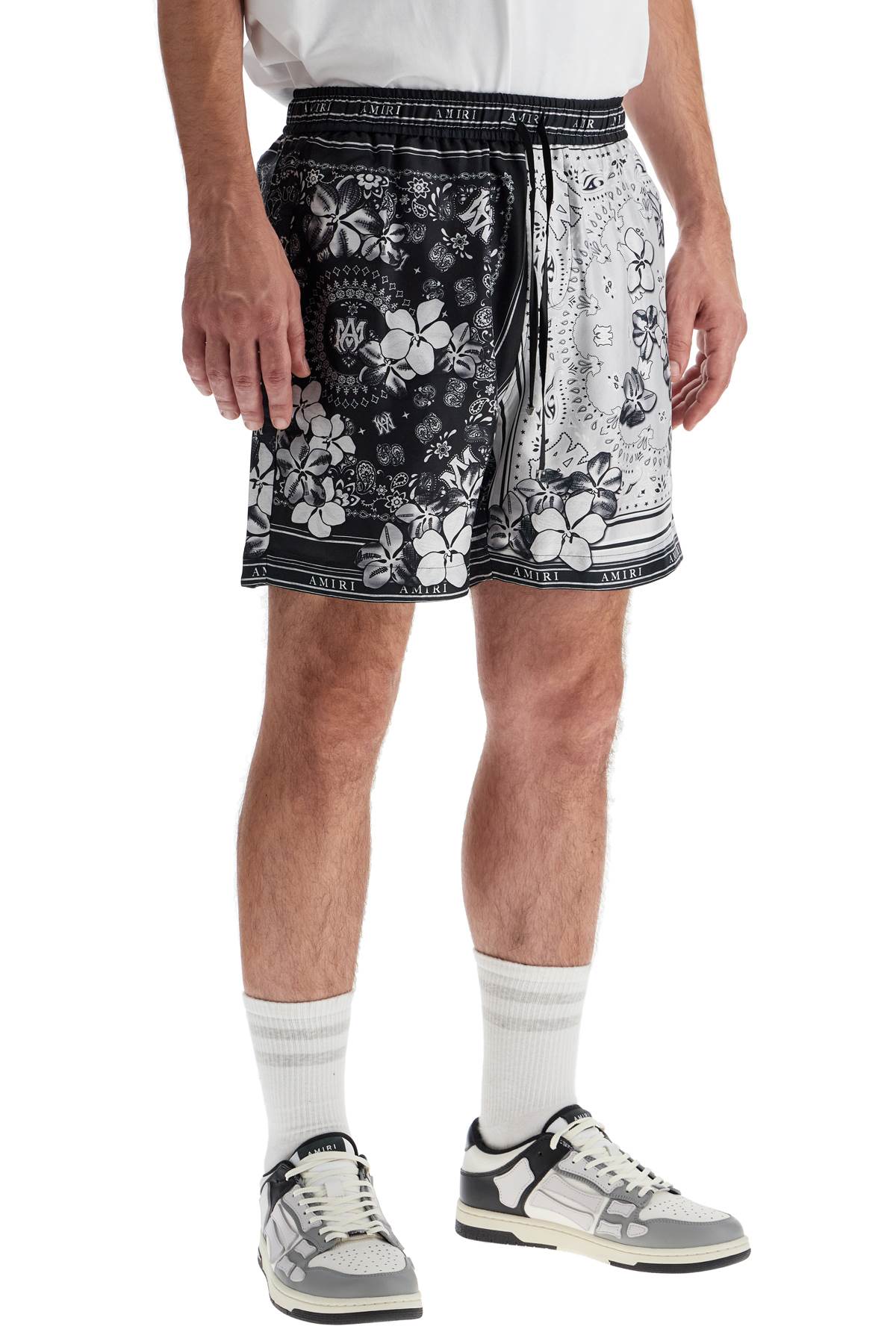 Amiri silk bandana print bermuda shorts image 1