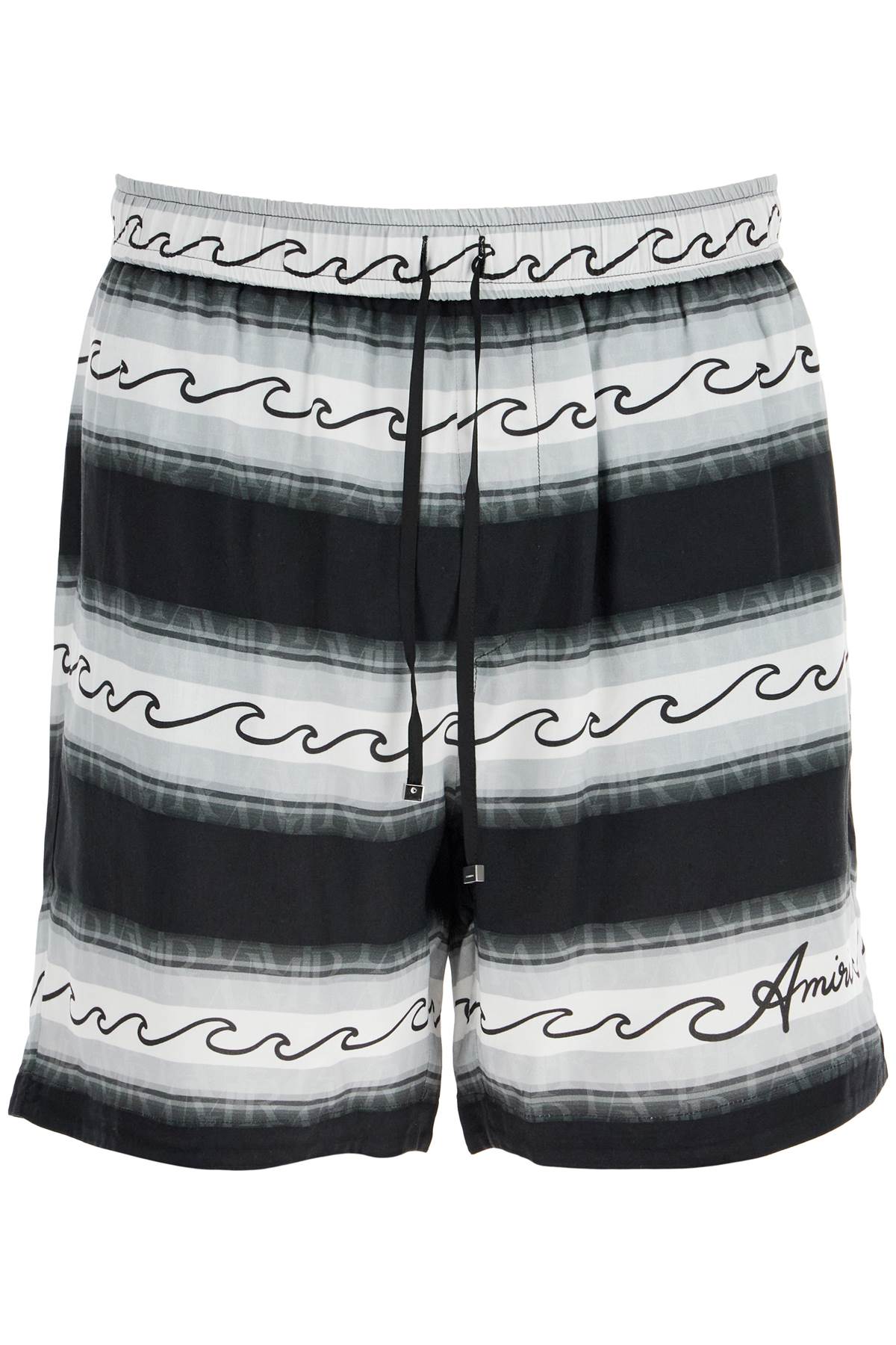 Amiri Baja Stripe Wave Drawstring Bermuda Shorts image 0