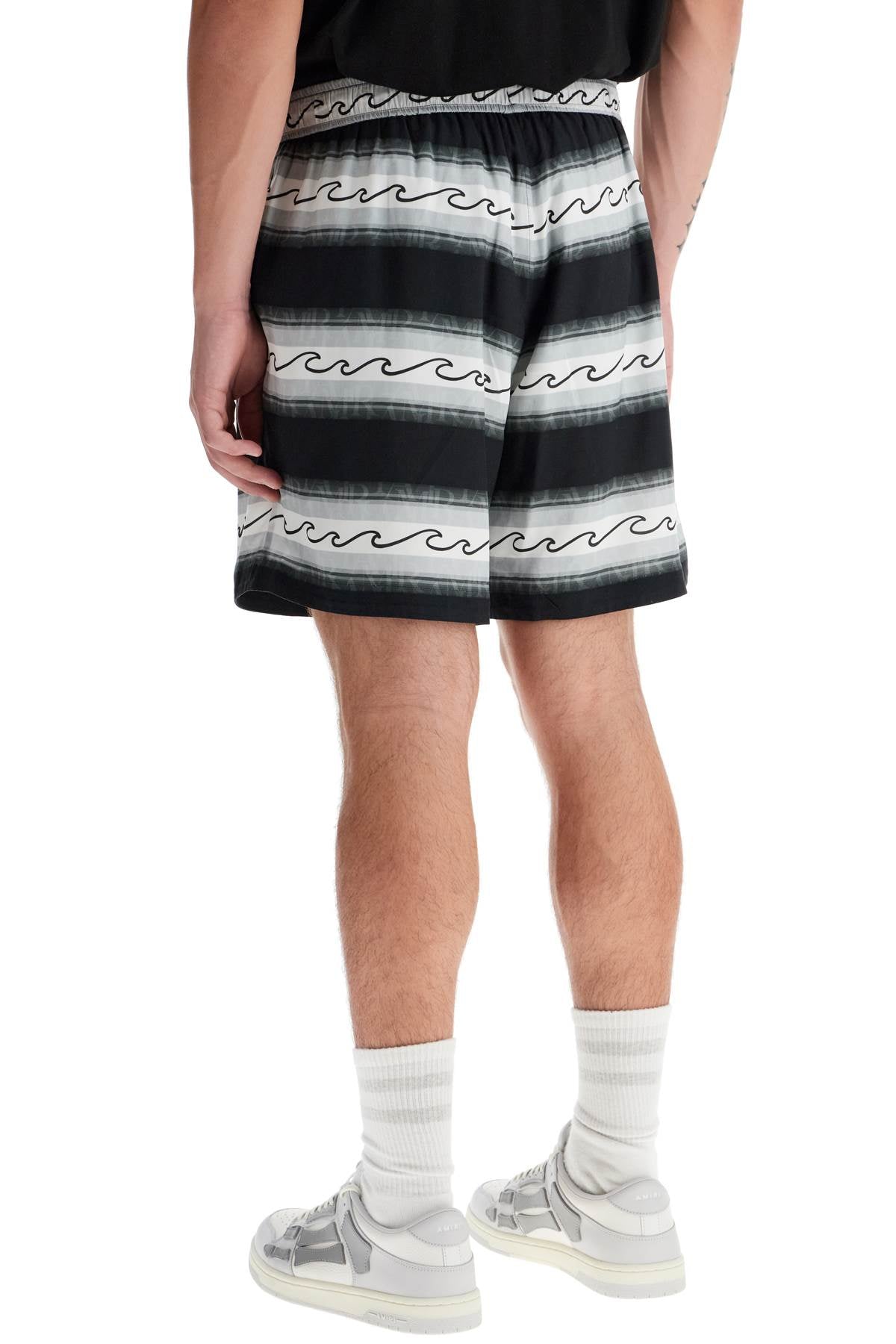 Amiri Baja Stripe Wave Drawstring Bermuda Shorts image 2