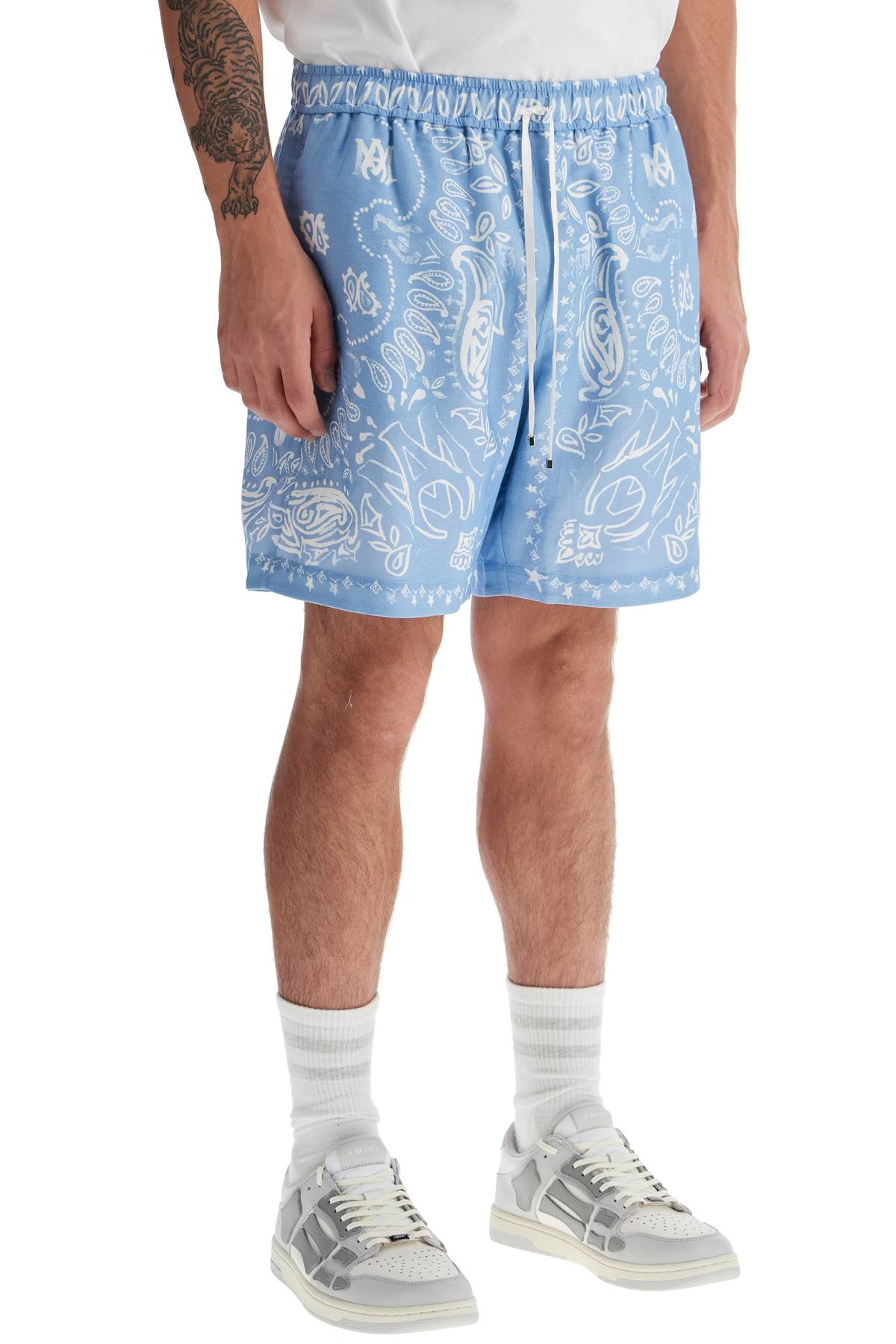 Amiri Watercolor Bandana Bermuda Shorts image 1