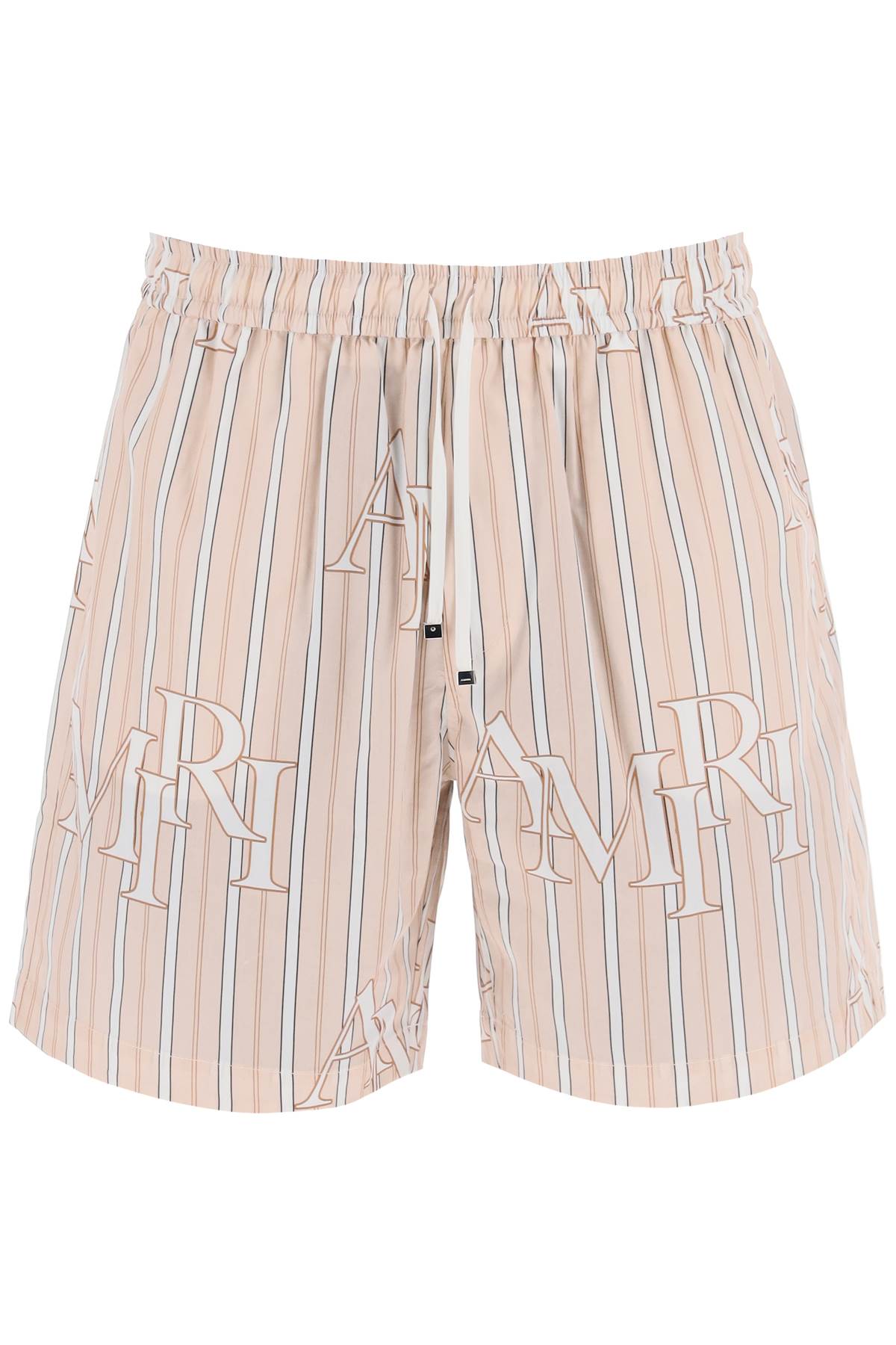 Amiri Striped Technical Poplin Bermuda Shorts with Logo image 0