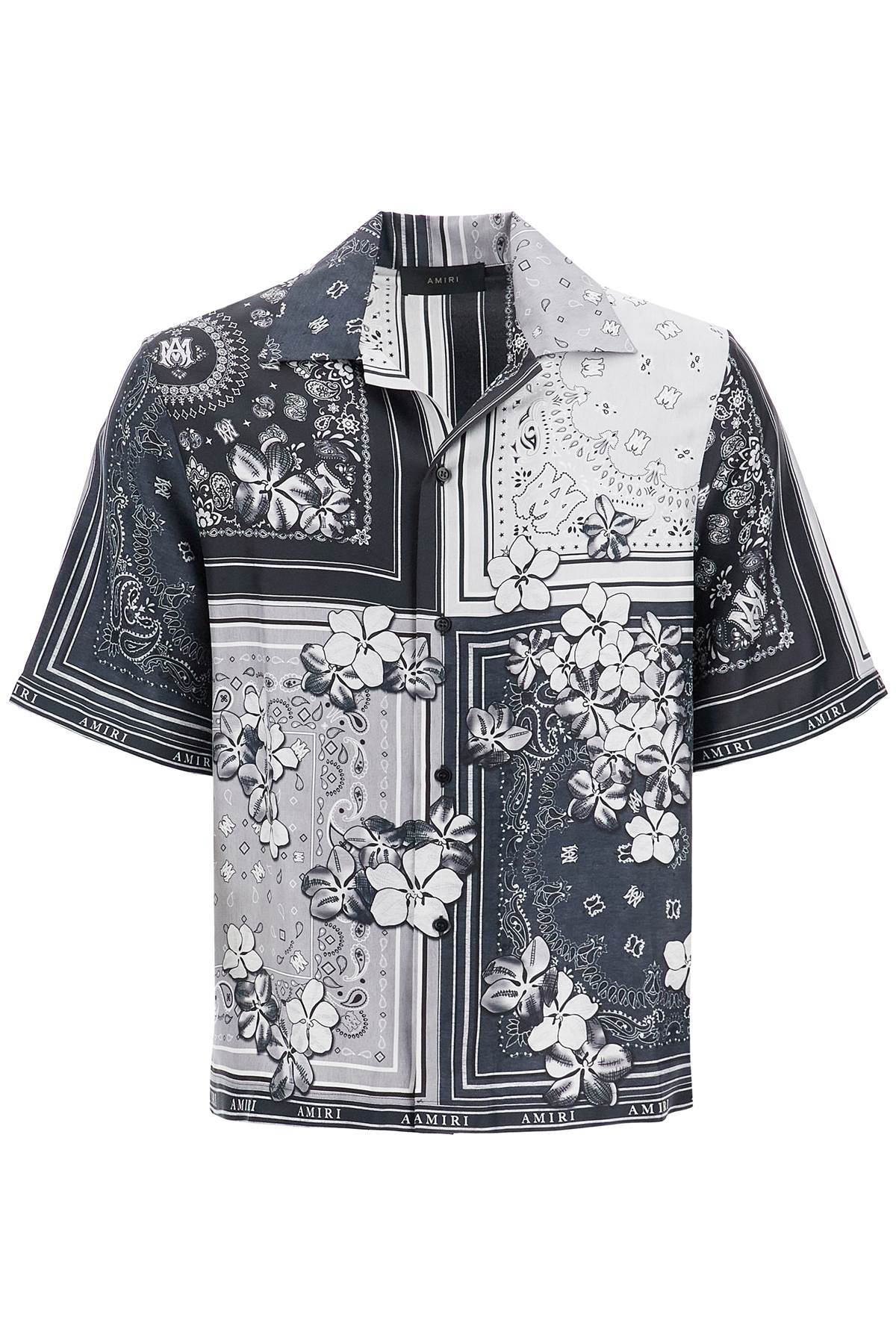 Amiri Floral Bandana Print Silk Bowling Shirt image 0