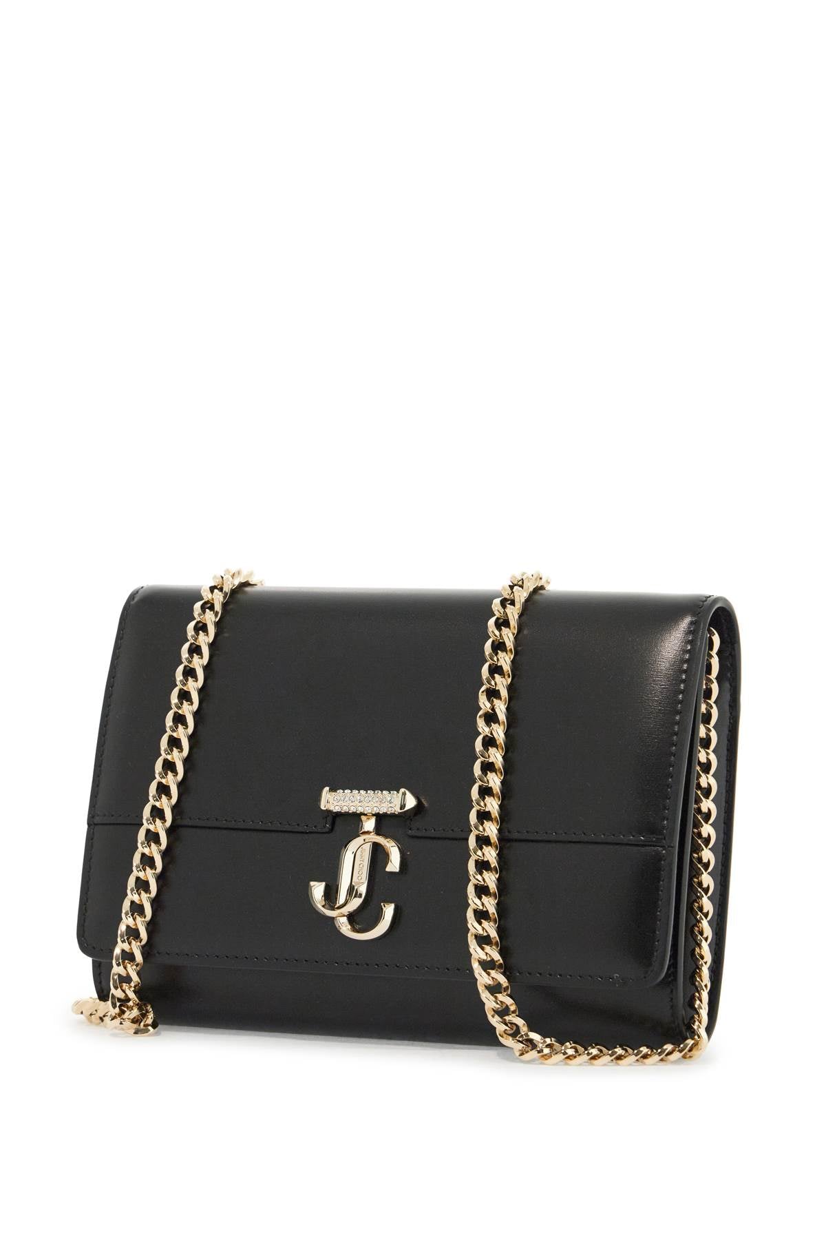 Jimmy Choo Avenue Leather Clutch with JC Monogram and Crystal Bar image 2