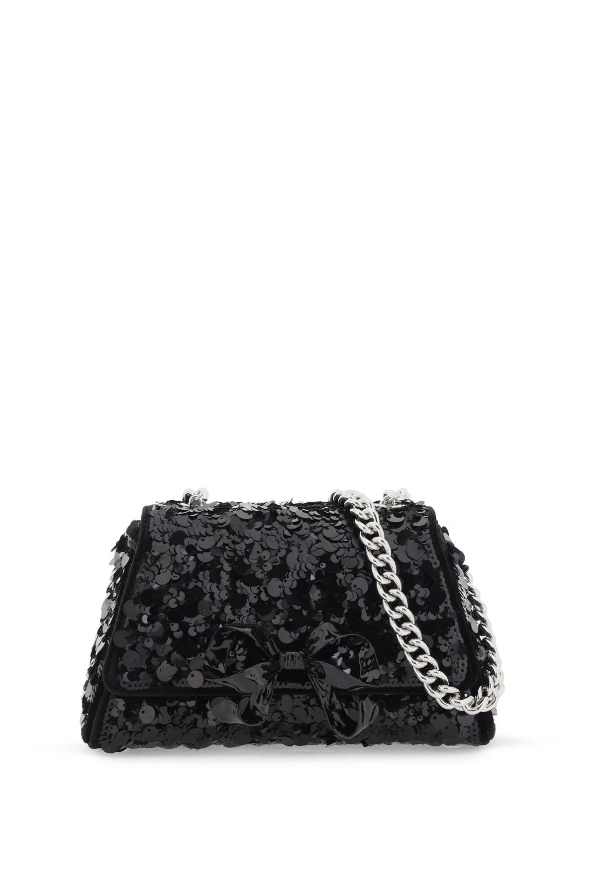 Self-Portrait Self Portrait sequined bow mini shoulder bag image 0