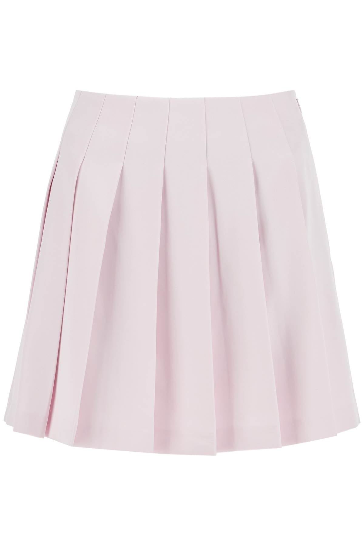 Self-Portrait Pleated Satin Mini Skirt image 0