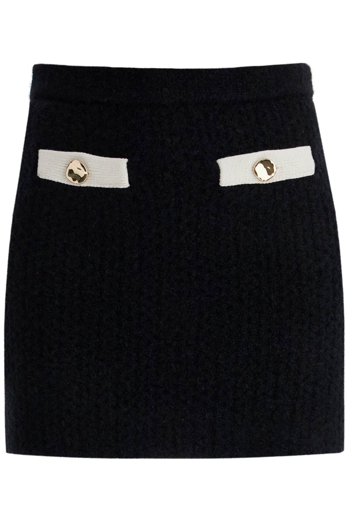 Alpaca Blend Knit Mini Skirt with Pockets image 0