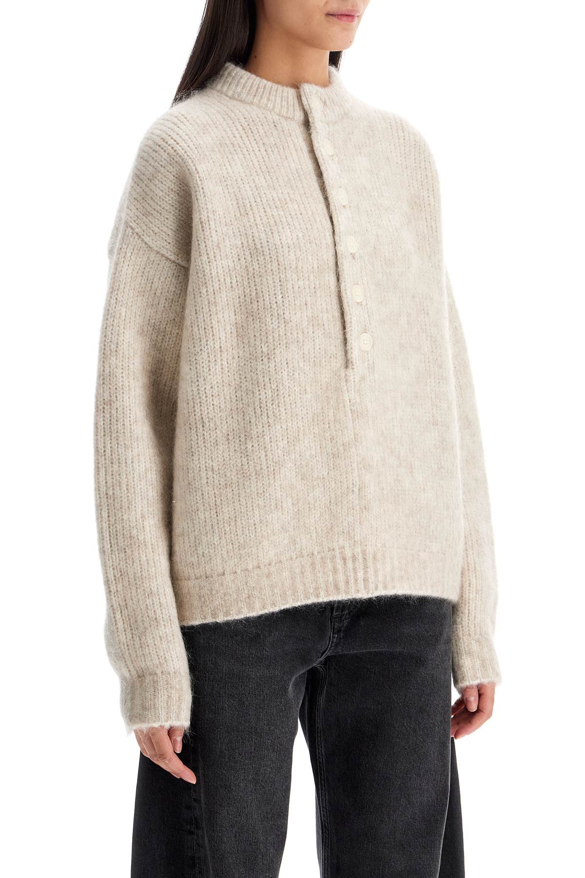 MR. MITTENS Sophia Oversized Ribbed Wool Mohair Shirt image 1