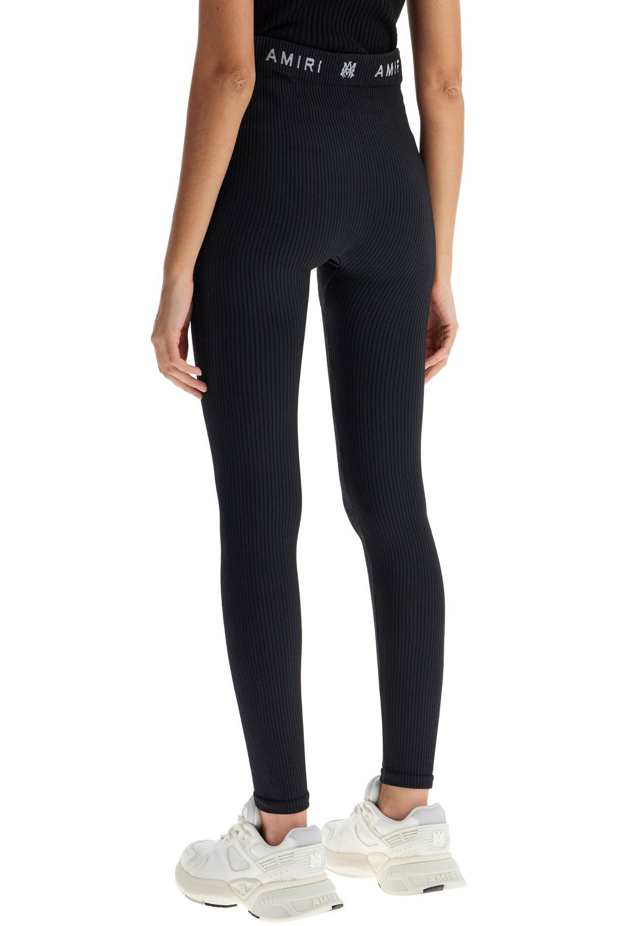 Amiri Seamless Ribbed Leggings: High-Waisted Stretch Jersey image 2