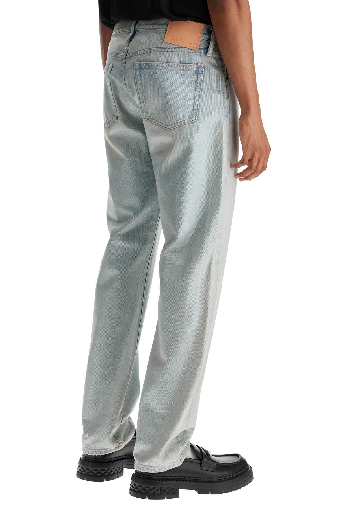 Acne Studios light blue straight cotton jeans model 1996 image 2