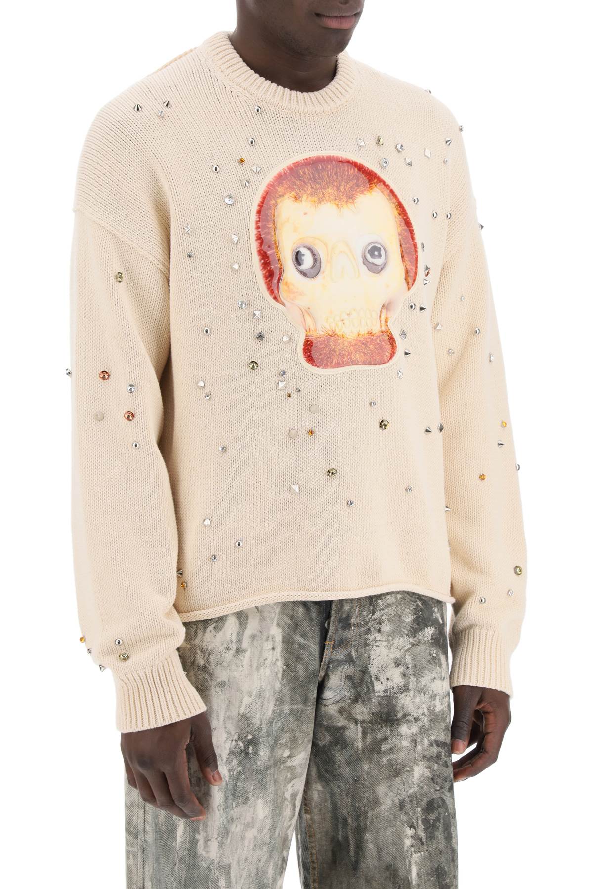 Acne Studios Studded Pullover Sweater with Animation image 1