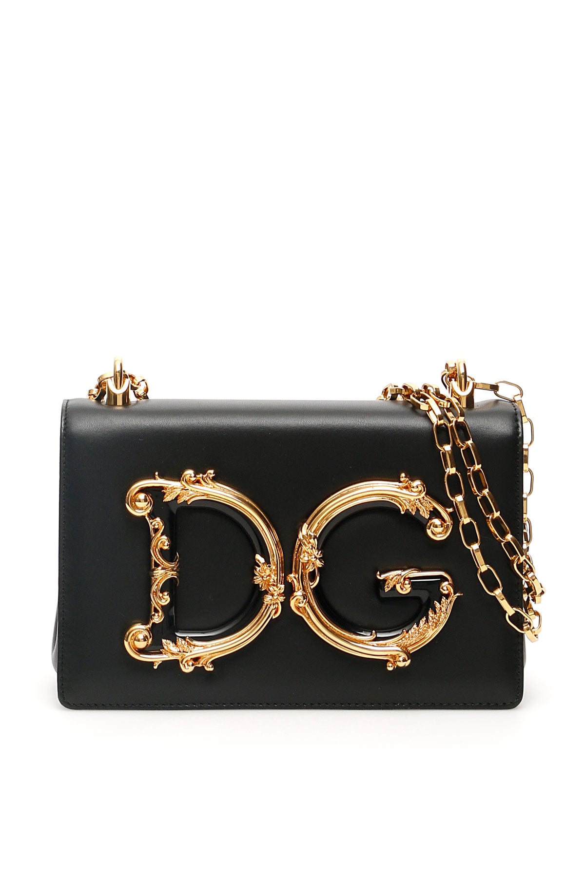 Dolce & Gabbana Nappa Leather DG Girls Bag with Barocco Logo image 0