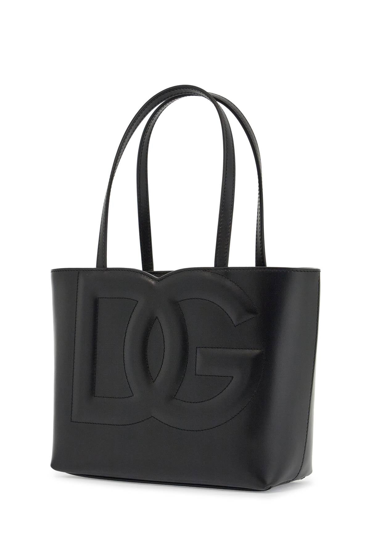 Dolce & Gabbana black smooth calfskin rectangular shopping bag image 2