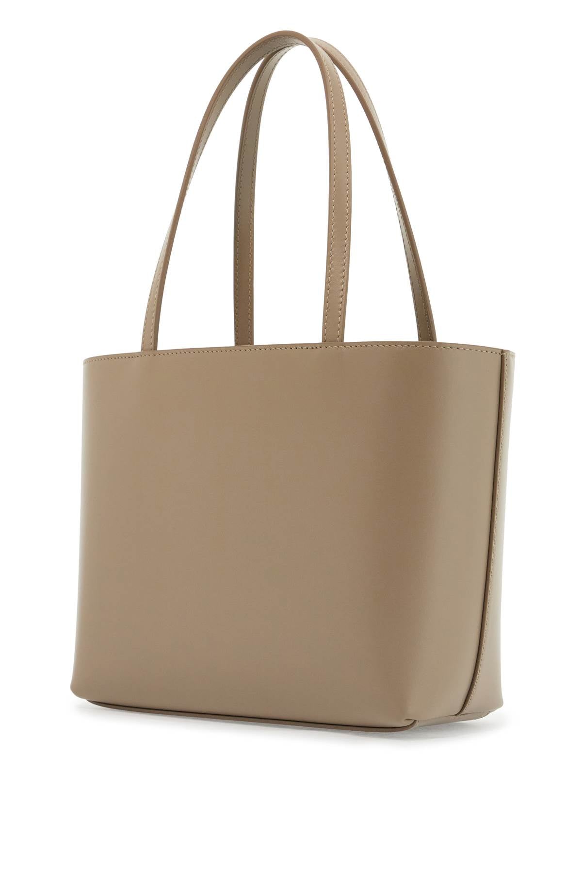 Dolce & Gabbana structured shopping bag in taupe smooth calfskin image 1