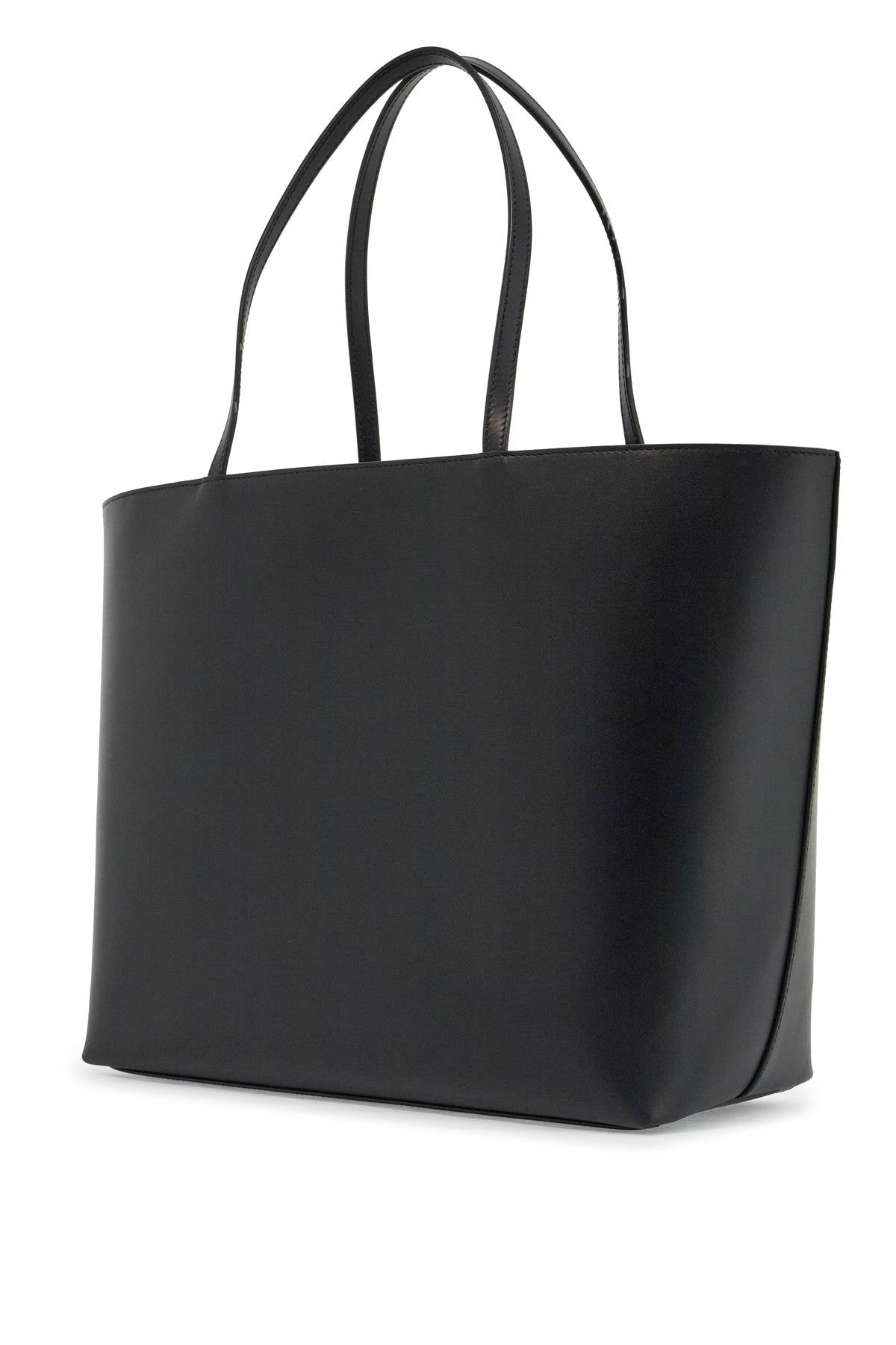 Dolce & Gabbana black calfskin shopping bag with embossed logo image 1