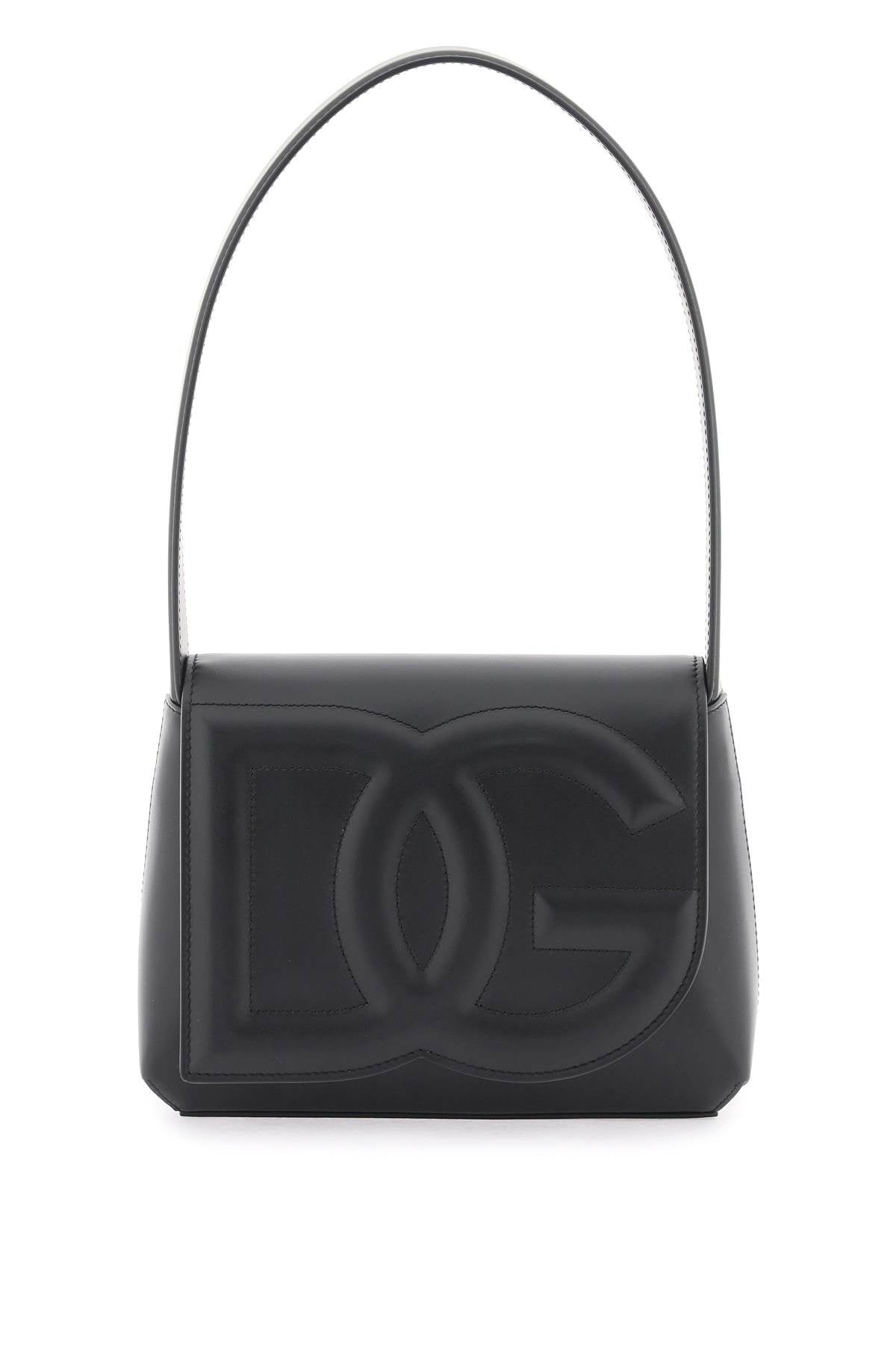 Dolce & Gabbana Embossed Logo Calfskin Leather Shoulder Bag image 0