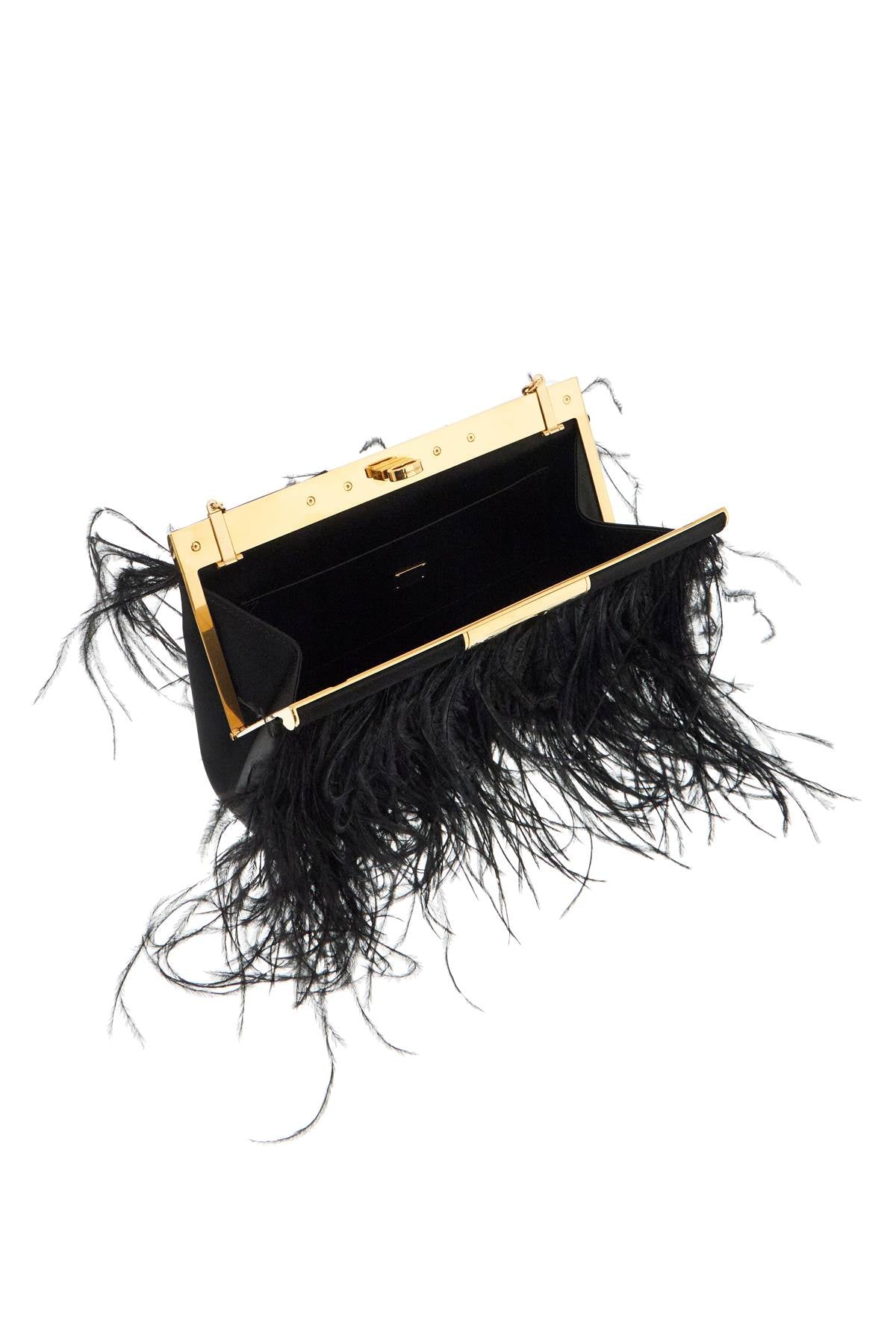 Dolce & Gabbana Marlene Medium Ostrich Feather Shoulder Bag image 2