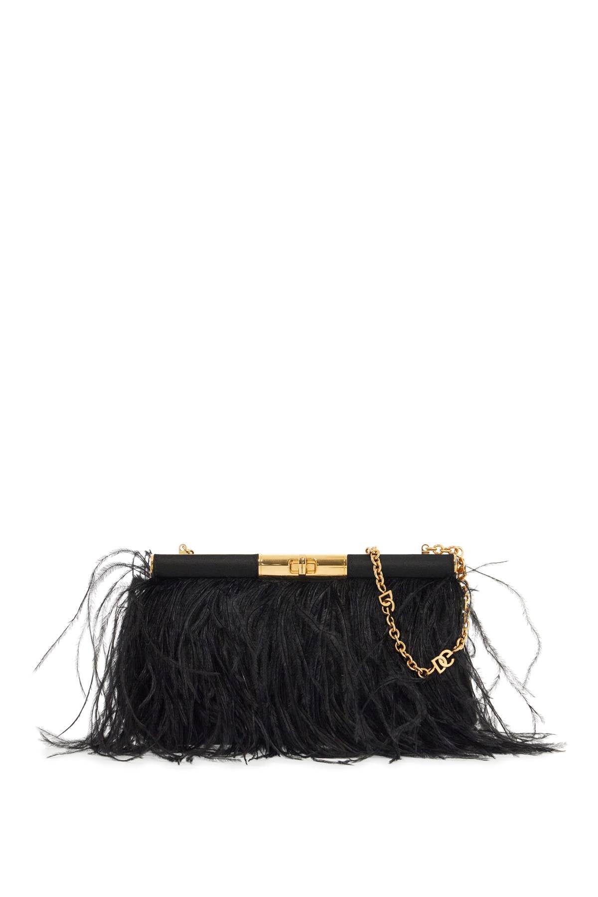 Dolce & Gabbana Marlene Medium Ostrich Feather Shoulder Bag image 0