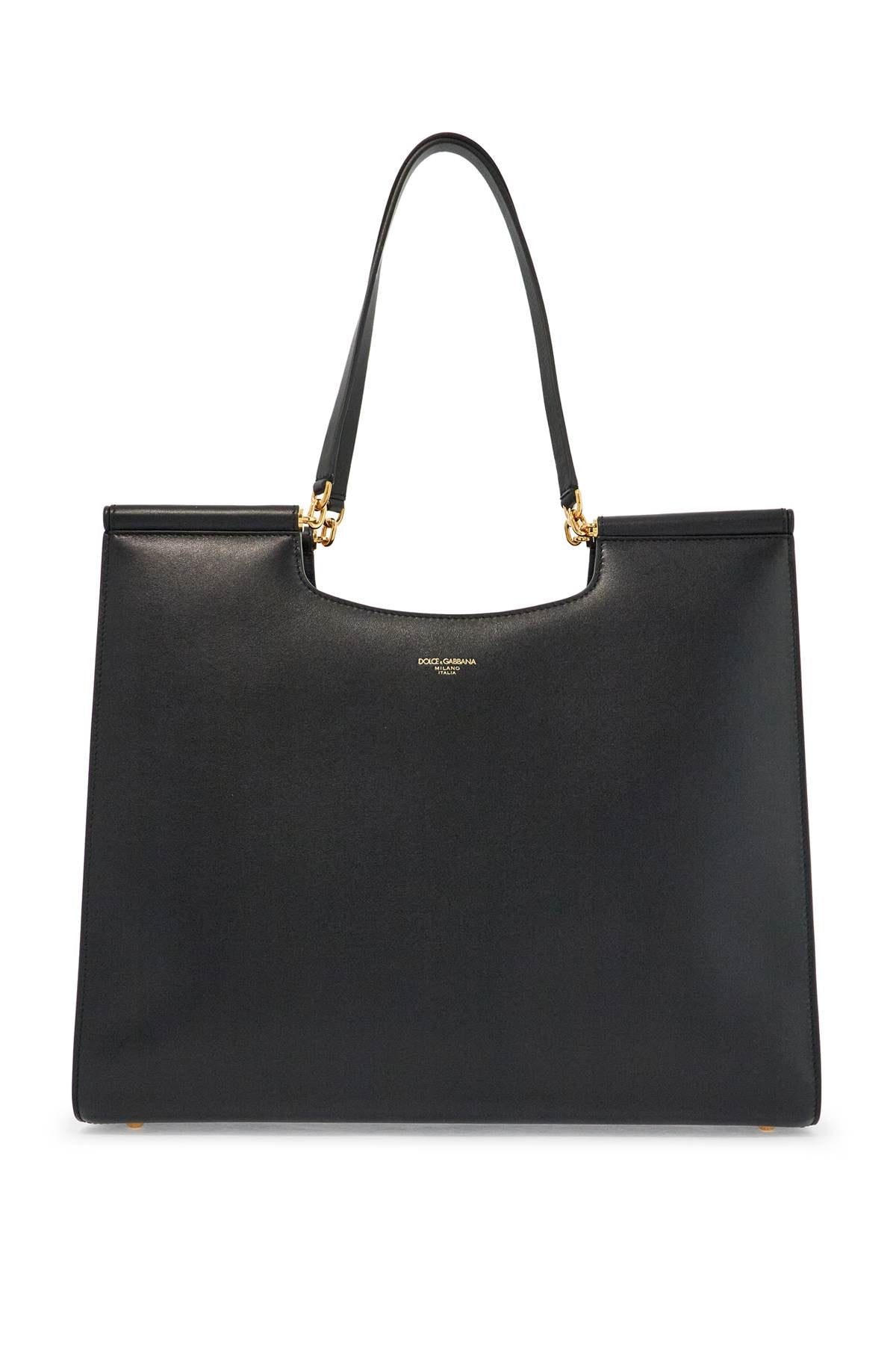 Dolce & Gabbana large black leather tote bag image 0