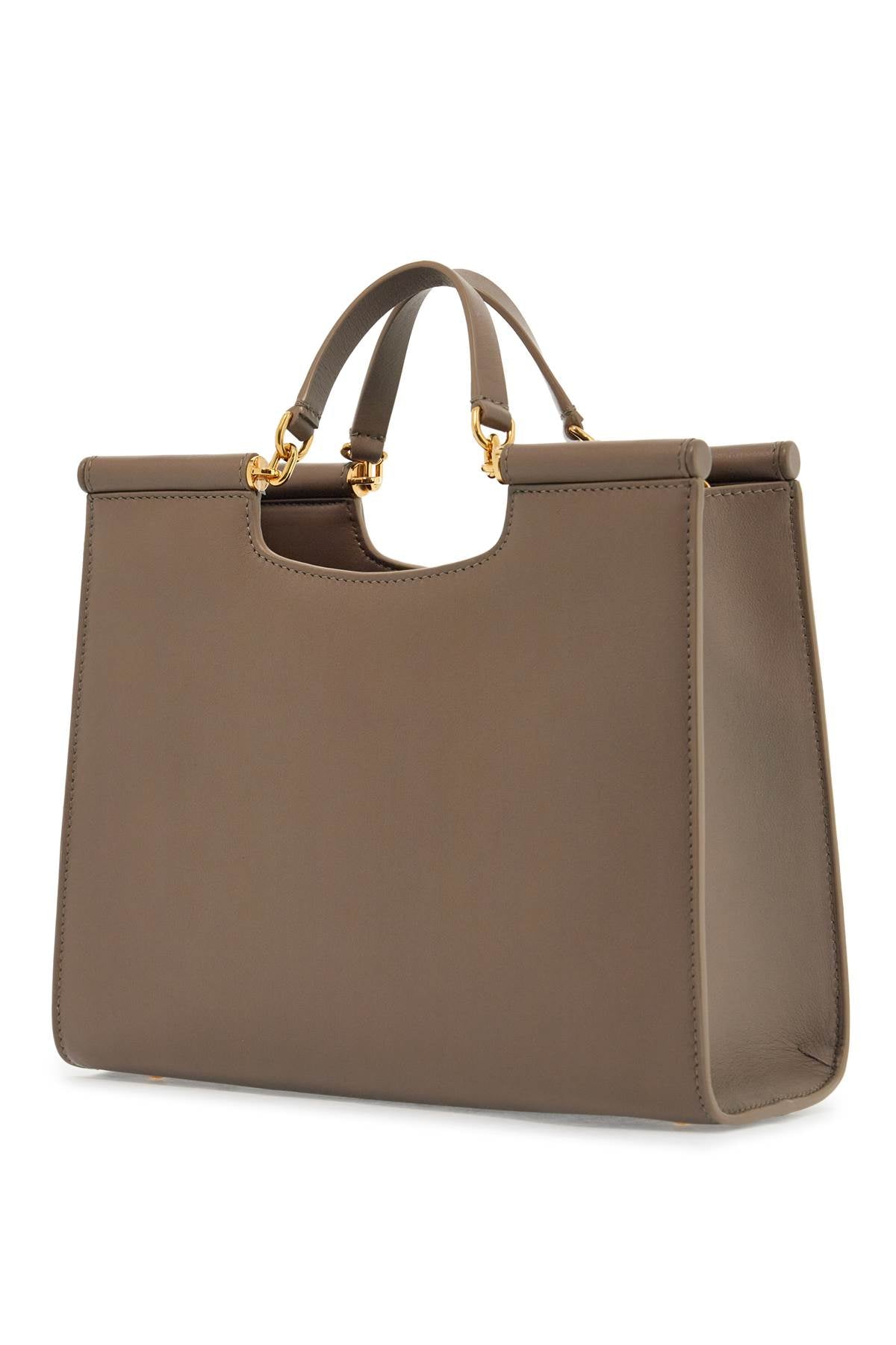 Dolce & Gabbana beige calfskin tote bag with adjustable shoulder strap image 1