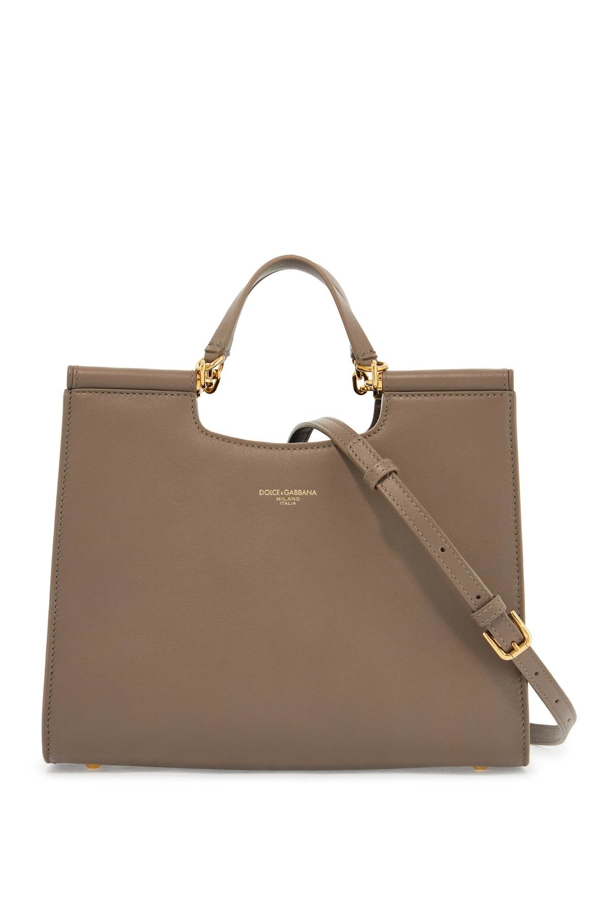 Dolce & Gabbana beige calfskin tote bag with adjustable shoulder strap image 0