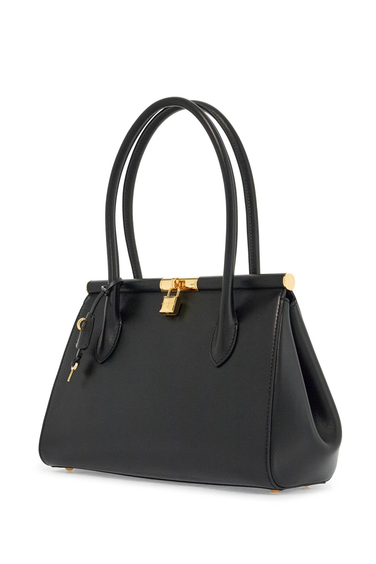 Dolce & Gabbana black calfskin handbag with snap closure image 2