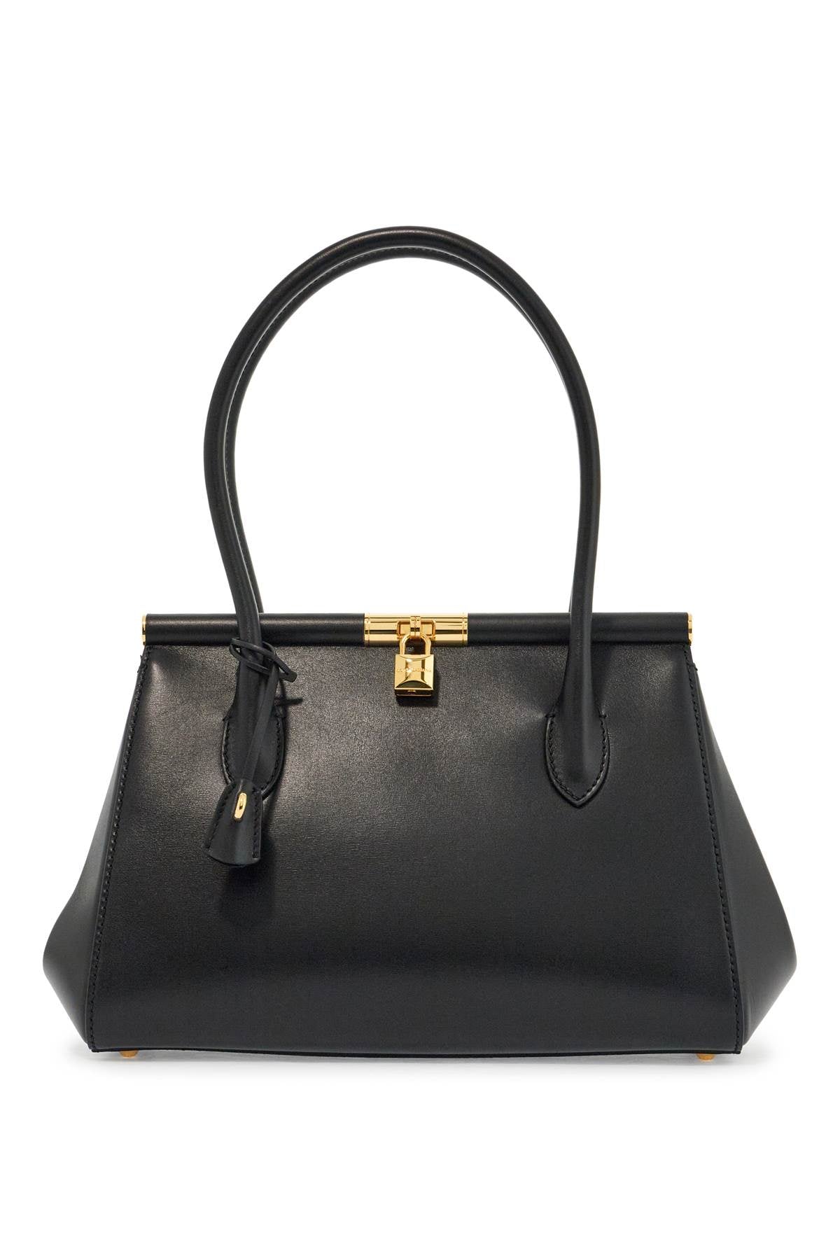 Dolce & Gabbana black calfskin handbag with snap closure image 0