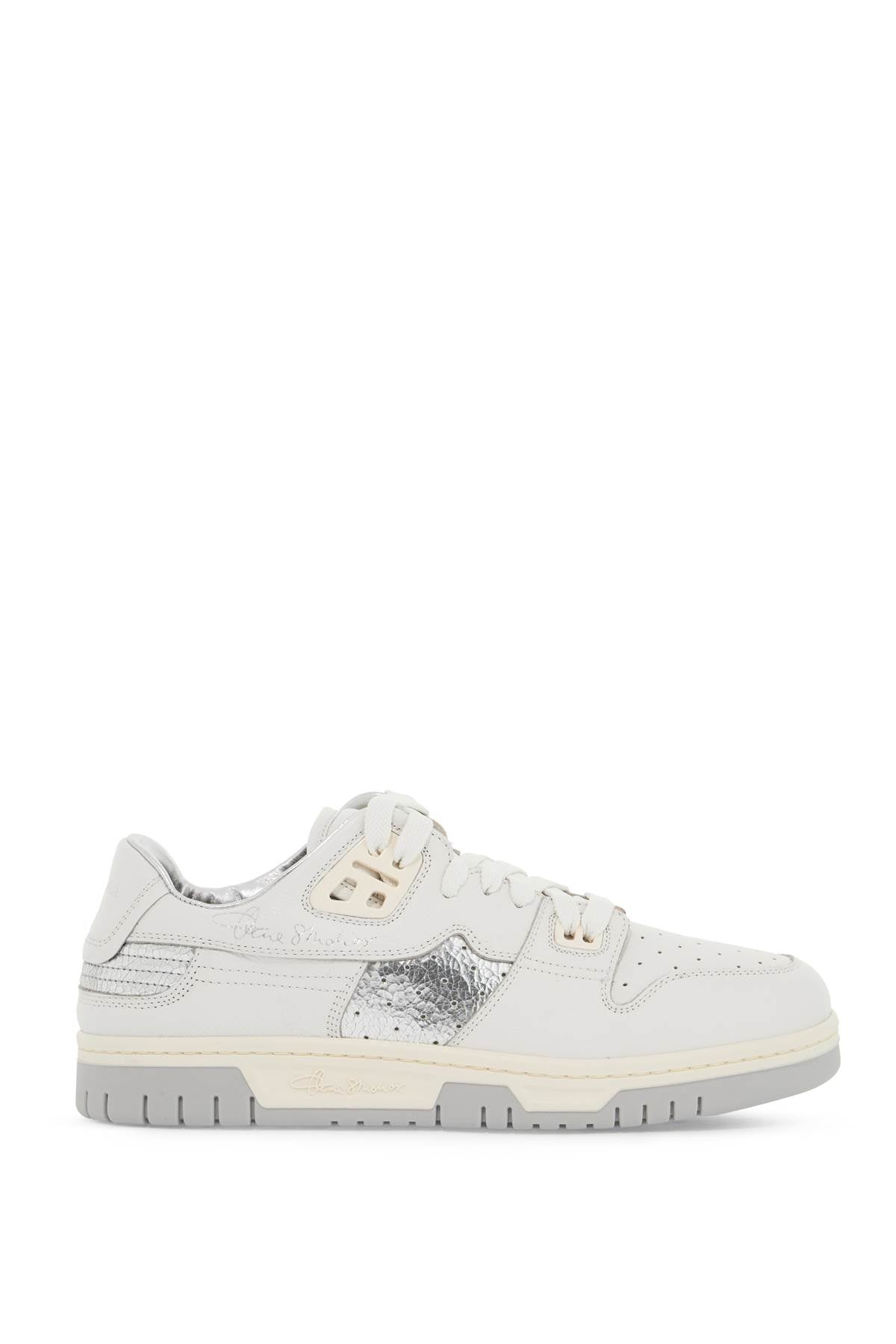 Acne Studios Hammered Leather Low-Top Sneakers with Laminated Details image 0