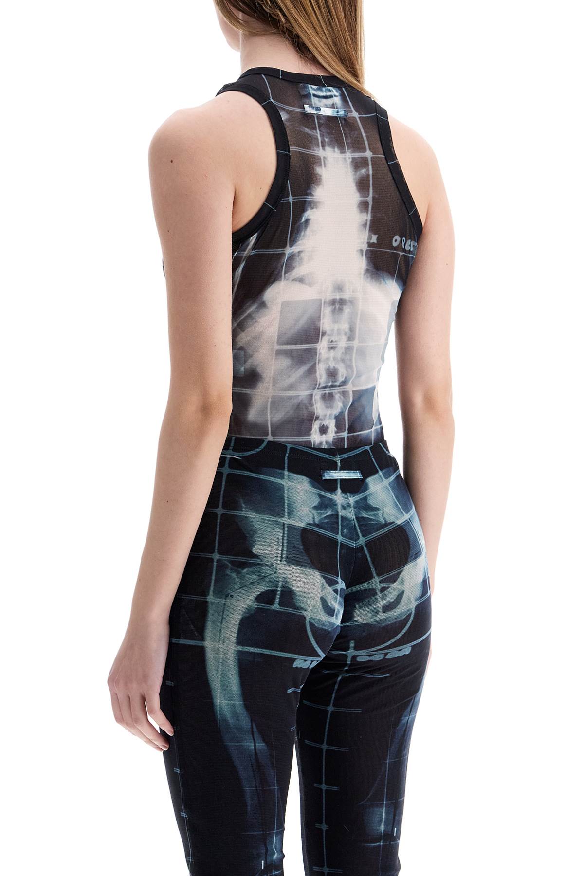 JEAN PAUL GAULTIER body in black polyamide with x-ray print image 2