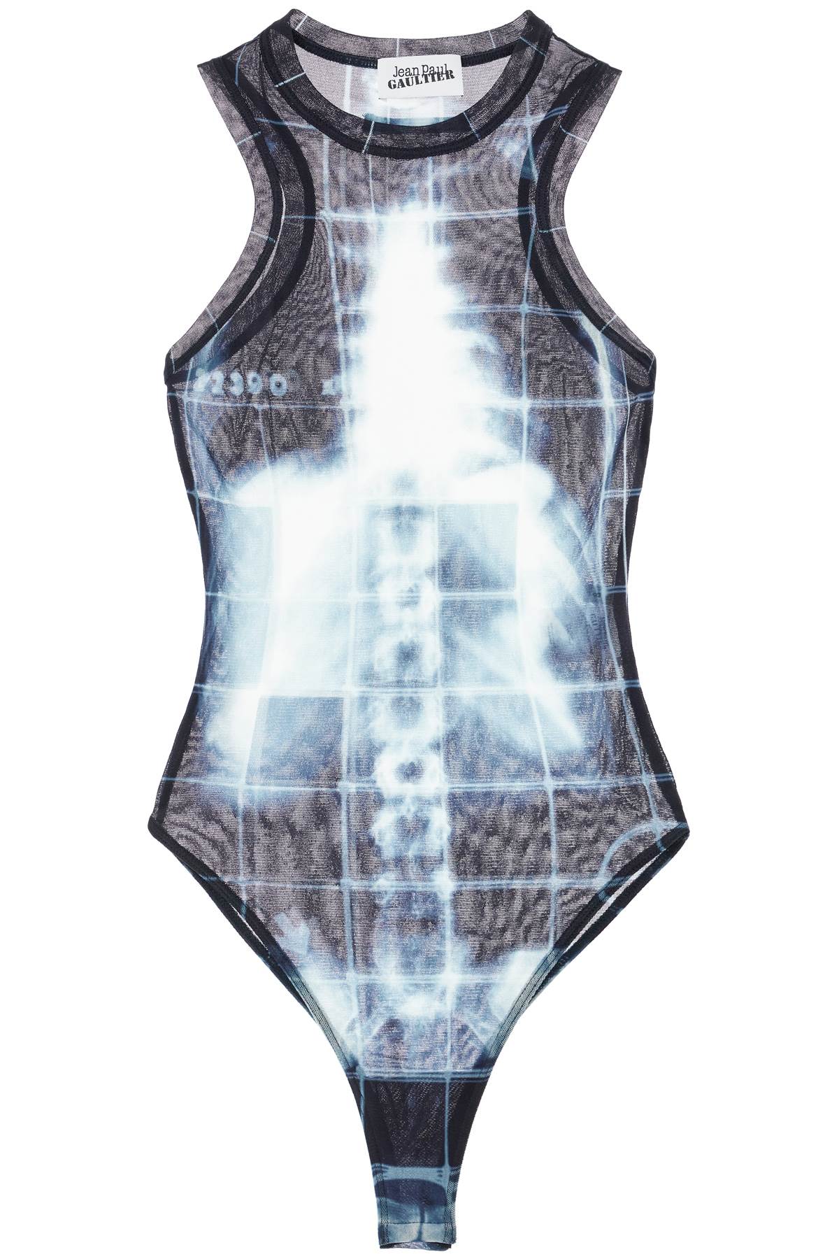 JEAN PAUL GAULTIER body in black polyamide with x-ray print image 0