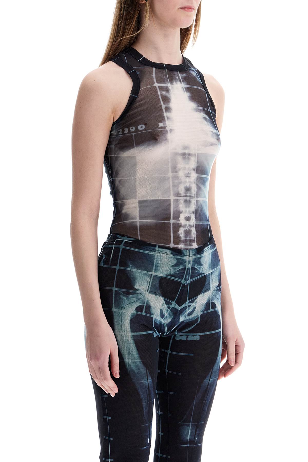 JEAN PAUL GAULTIER body in black polyamide with x-ray print image 1