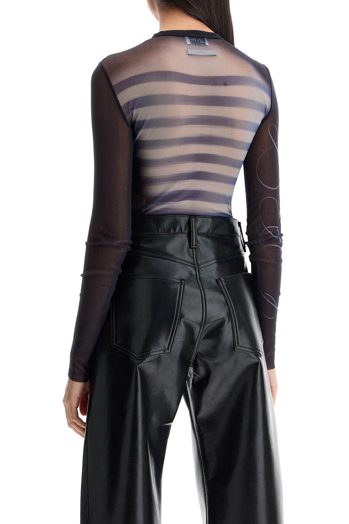 Jean Paul Gaultier Printed Mesh Long-Sleeve Bodysuit image 2