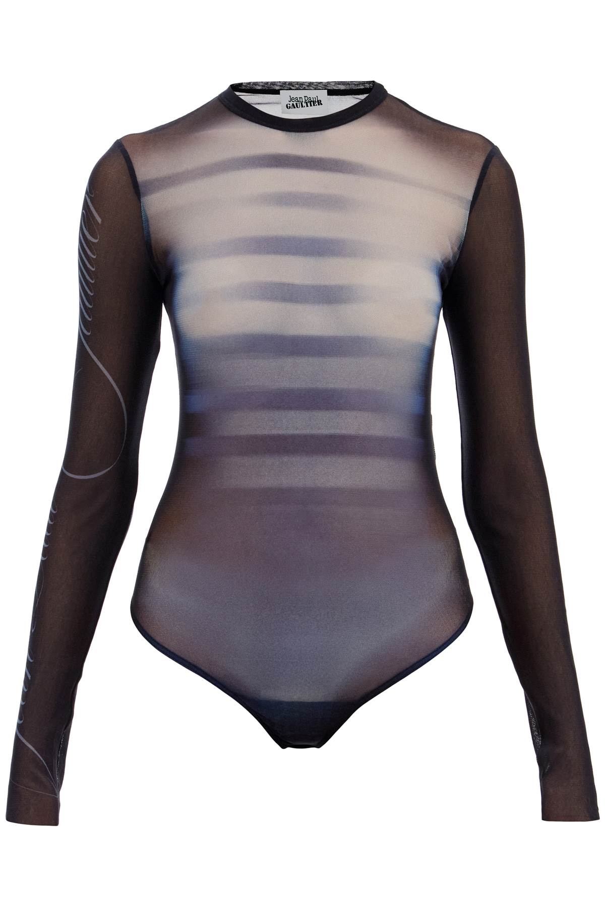 Jean Paul Gaultier Printed Mesh Long-Sleeve Bodysuit image 0