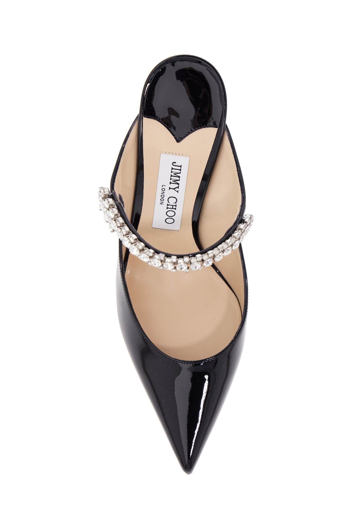 Jimmy Choo Bing 100 Crystal-Embellished Patent Leather Mules image 1