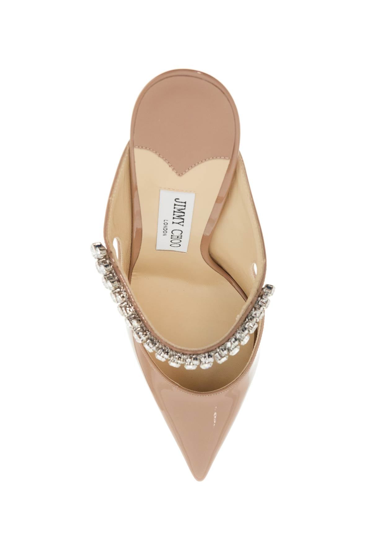 Jimmy Choo Bing 100 Crystal-Embellished Patent Leather Mules image 1