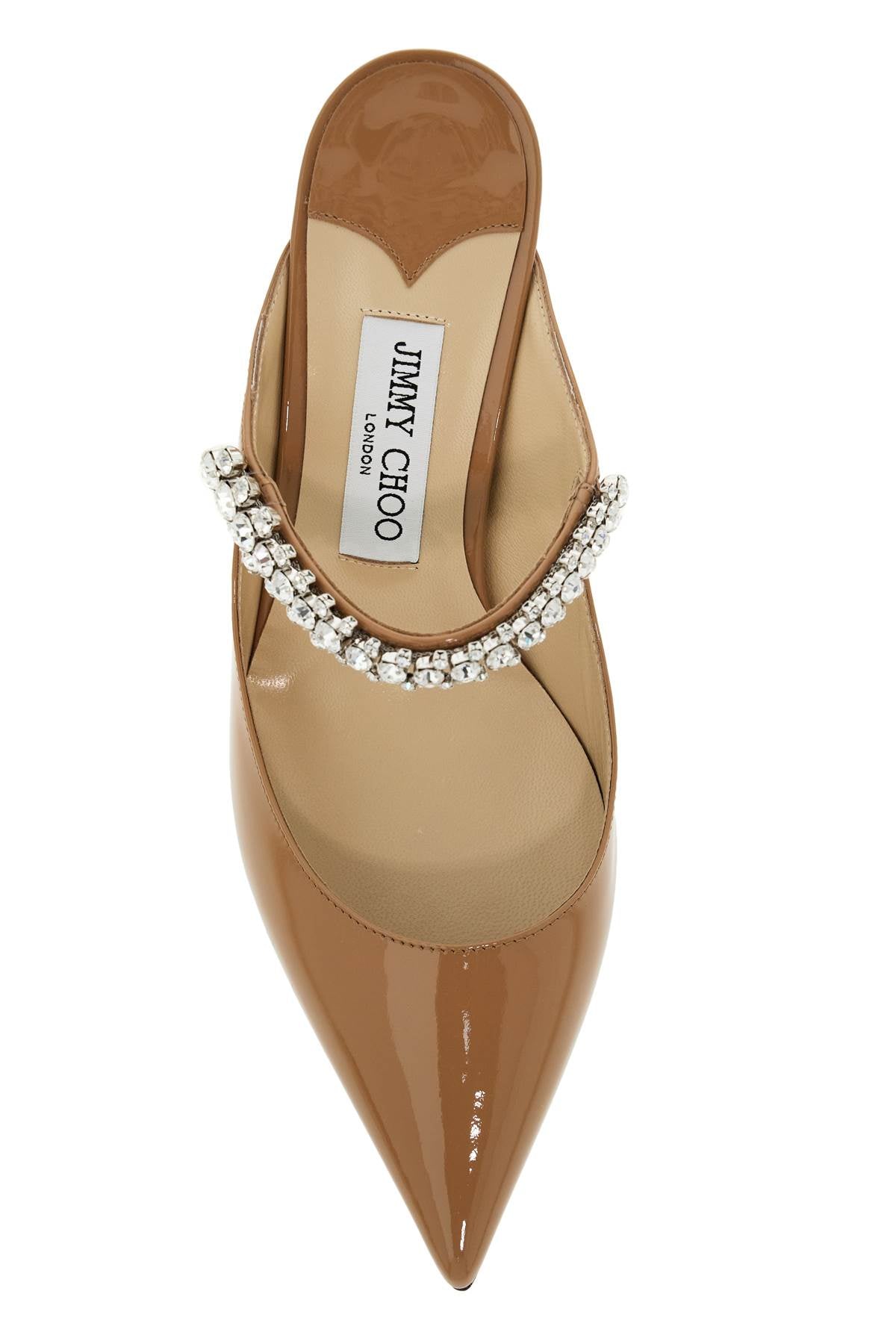 Jimmy Choo Bing Patent Leather Crystal-Embellished Mules image 1