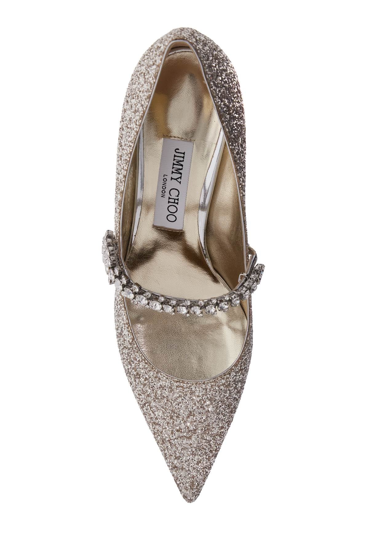 Jimmy Choo Bing Glitter Pumps with Swarovski Crystal Strap image 1