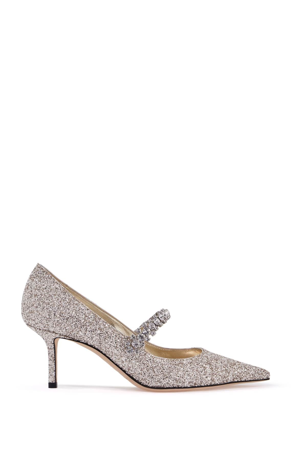 Jimmy Choo Bing Glitter Pumps with Swarovski Crystal Strap image 0