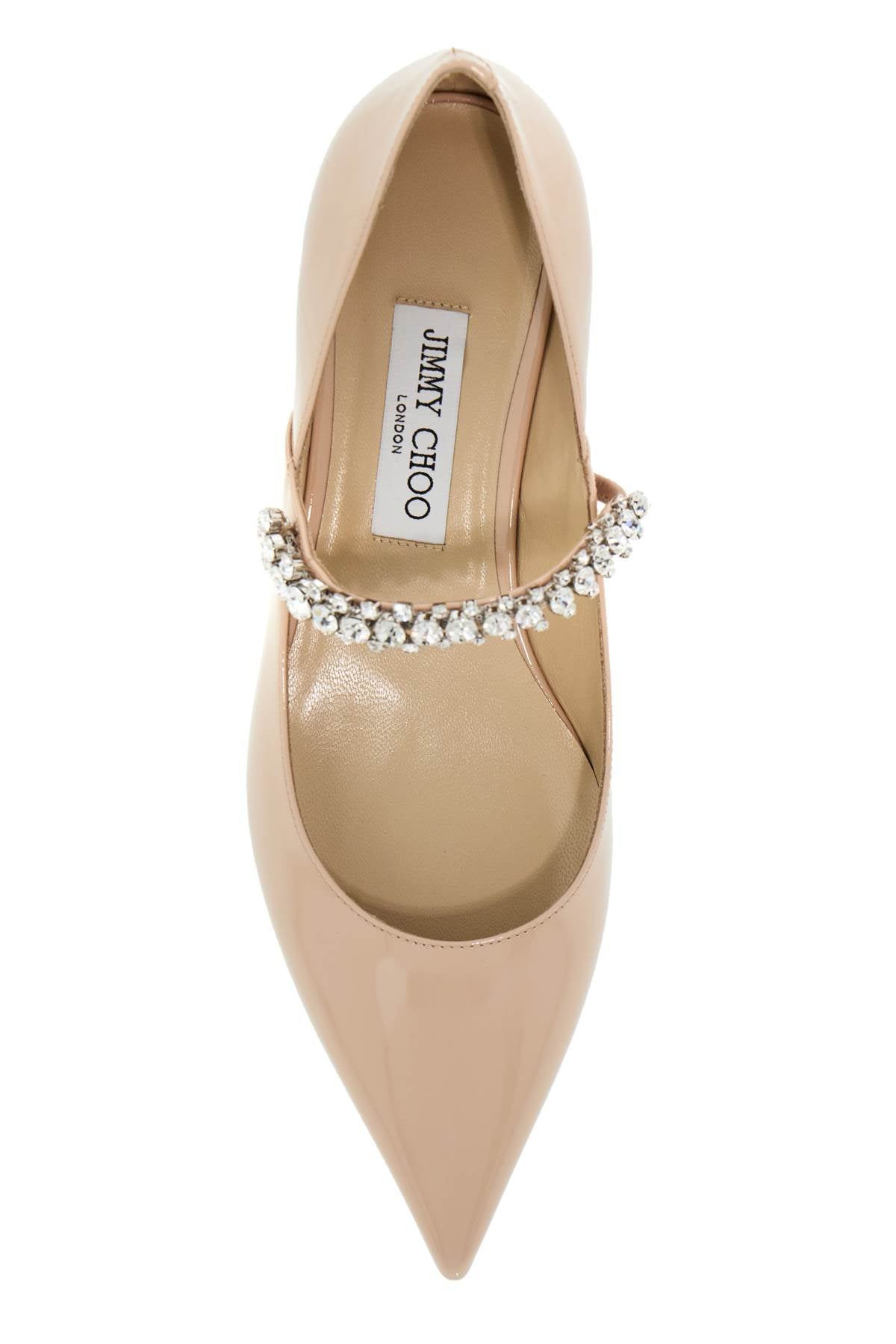 Jimmy Choo Bing Crystal Strap Pointed Patent Leather Pumps image 1