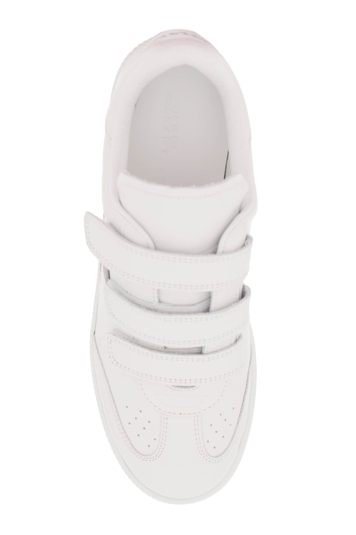 Isabel Marant Etoile Beth Leather Sneakers: Contrast Logo & Velcro Closure image 1