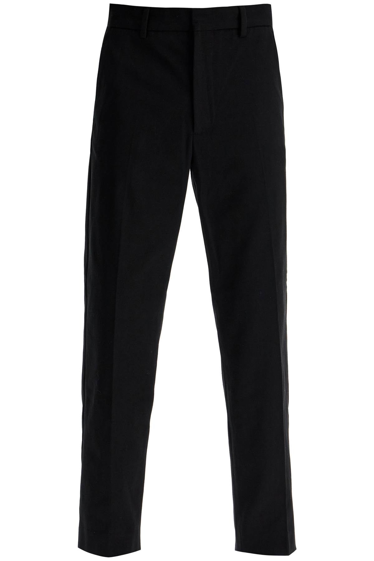 Acne Studios straight leg twill trousers in nine words image 0