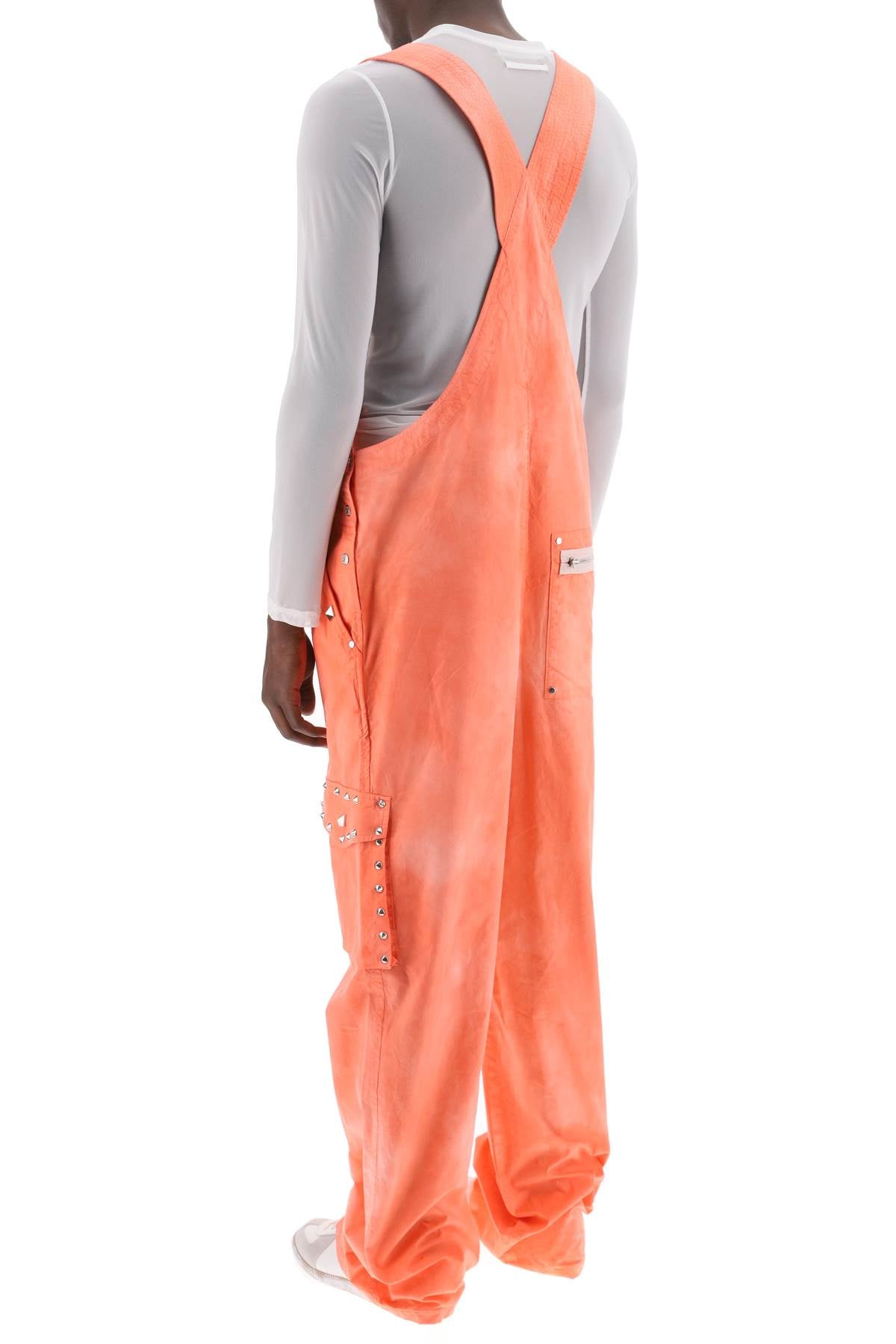 Acne Studios cotton overalls with studs image 2