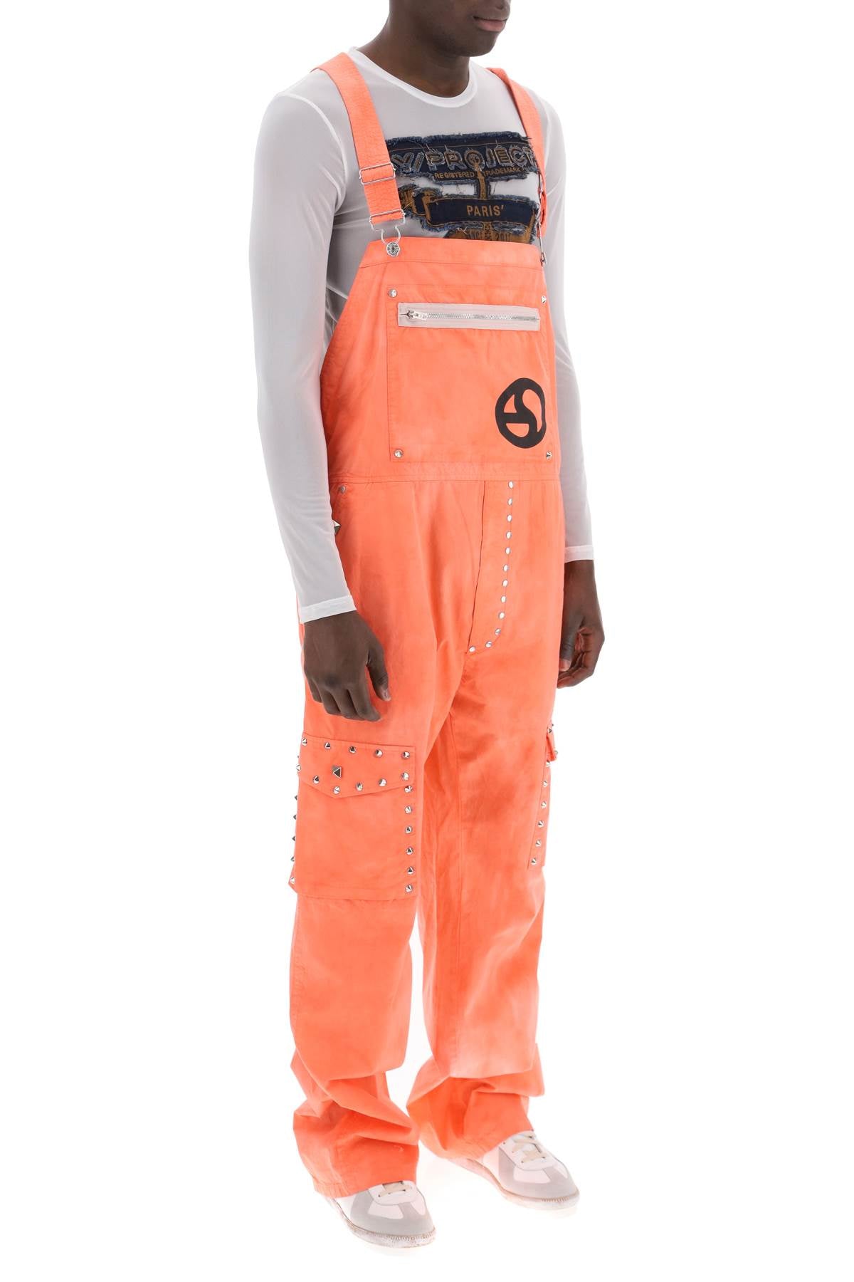 Acne Studios cotton overalls with studs image 1