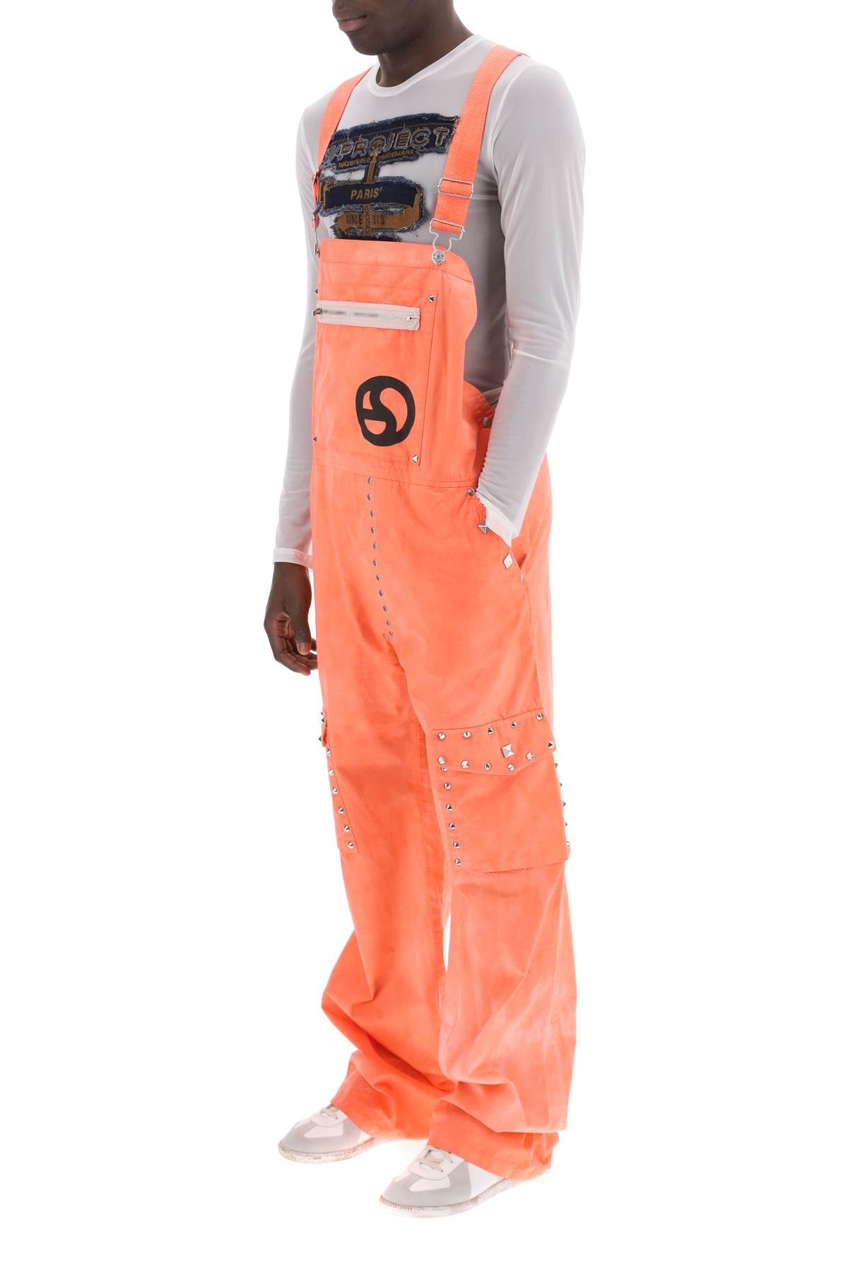 Acne Studios cotton overalls with studs image 3