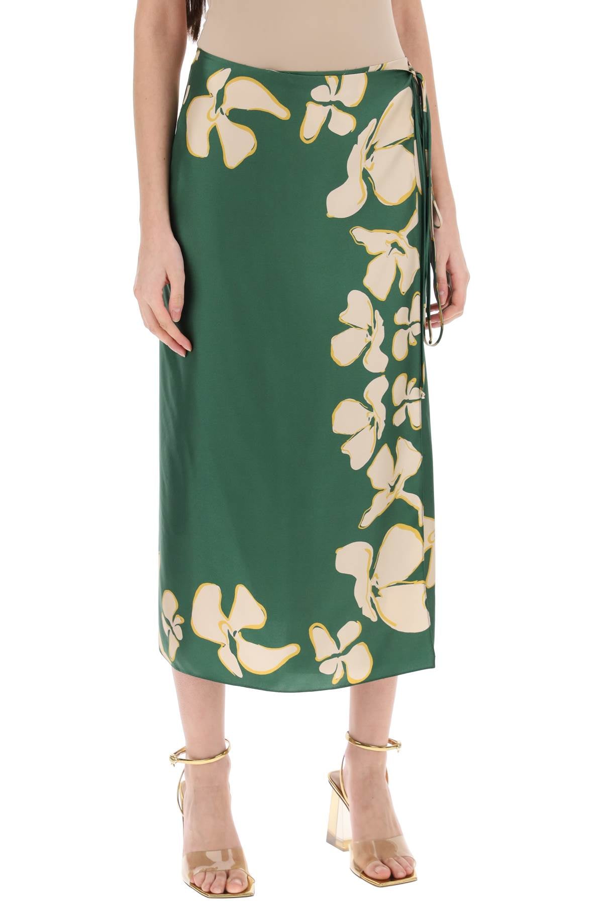 Raquel Diniz 's silk floral wrap skirt image 1