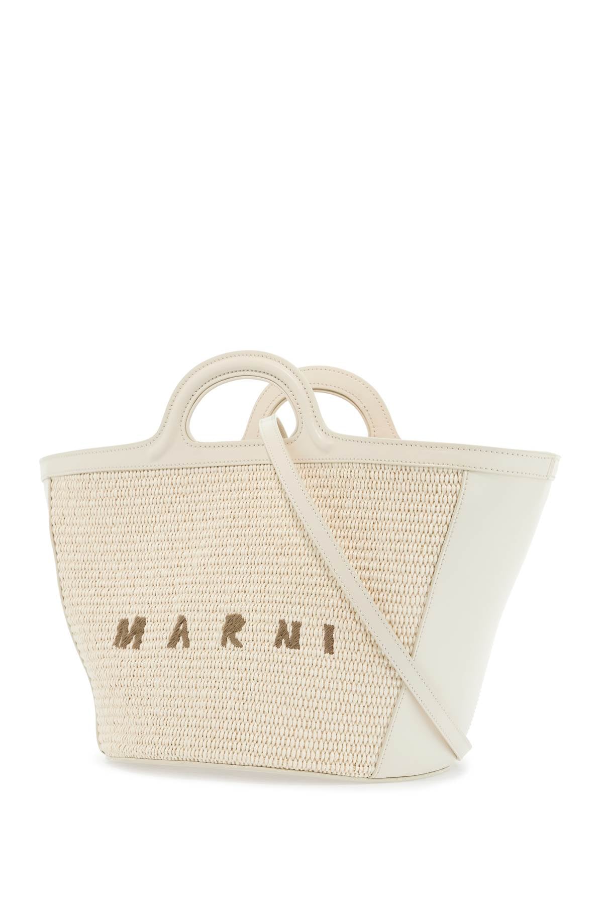 MARNI Beige Cotton and Nylon Woven Handbag image 2