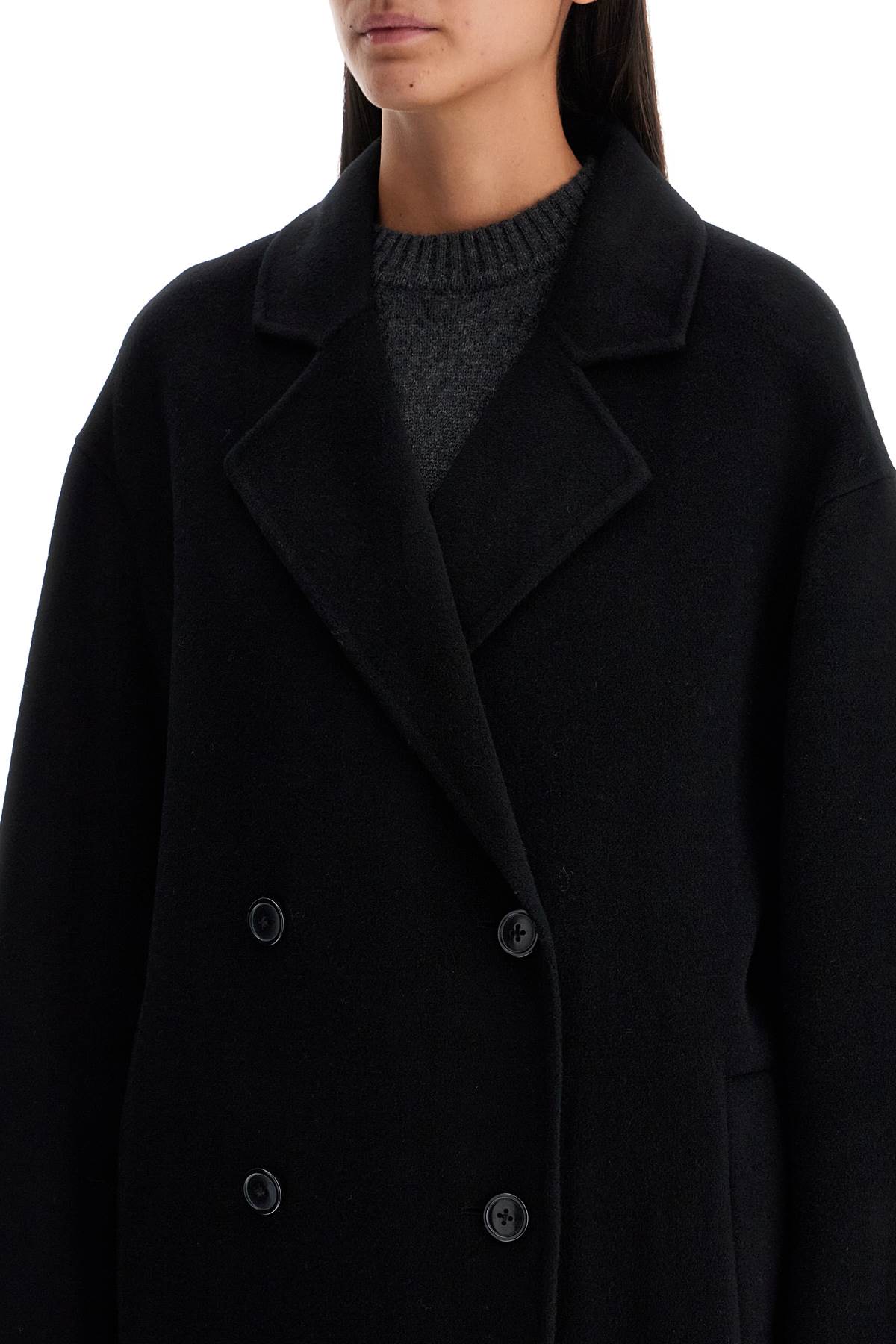 Loulou Studio Borne Long Wool and Cashmere Coat image 3