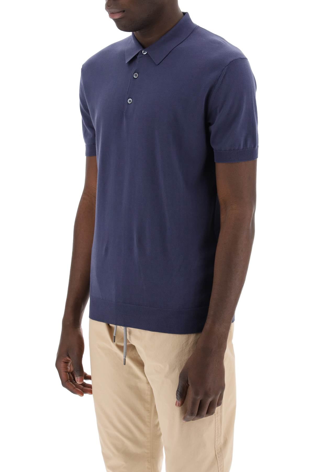 Baracuta Slim Fit Cotton Knit Polo Shirt image 3